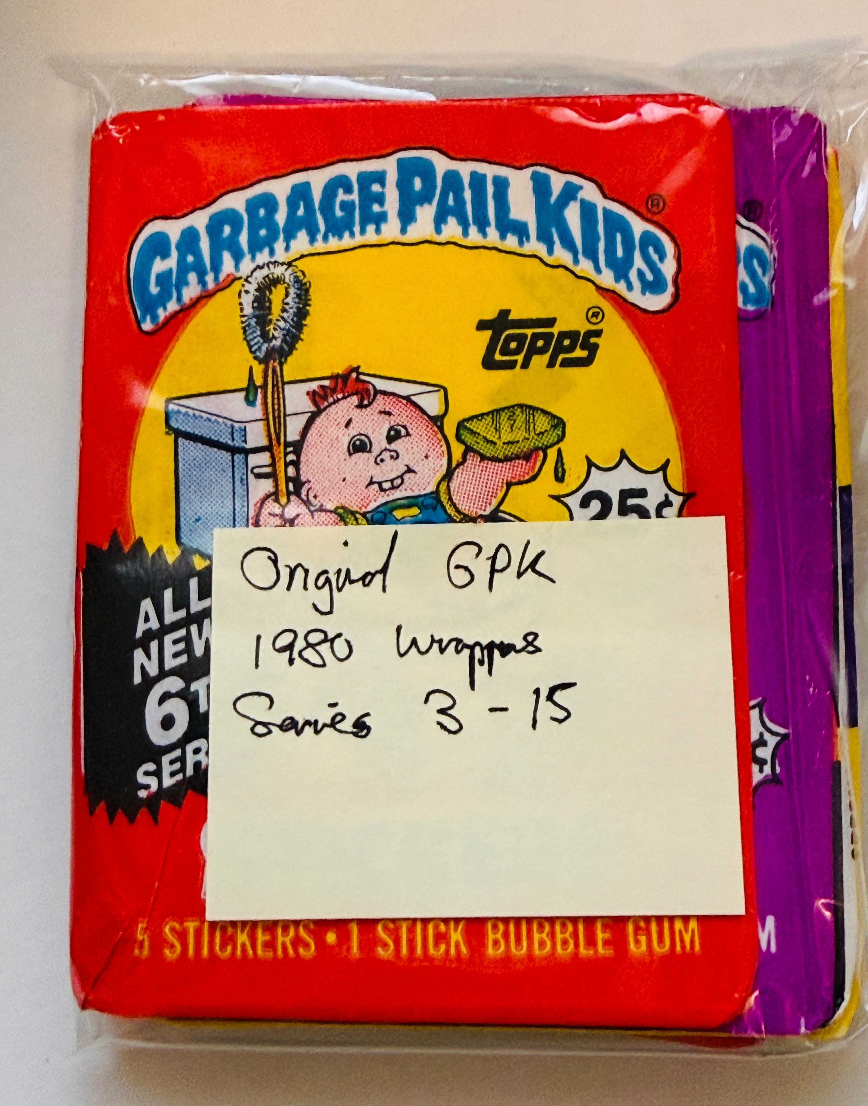 Garbage pail kids original wrappers lot deal 1980s
