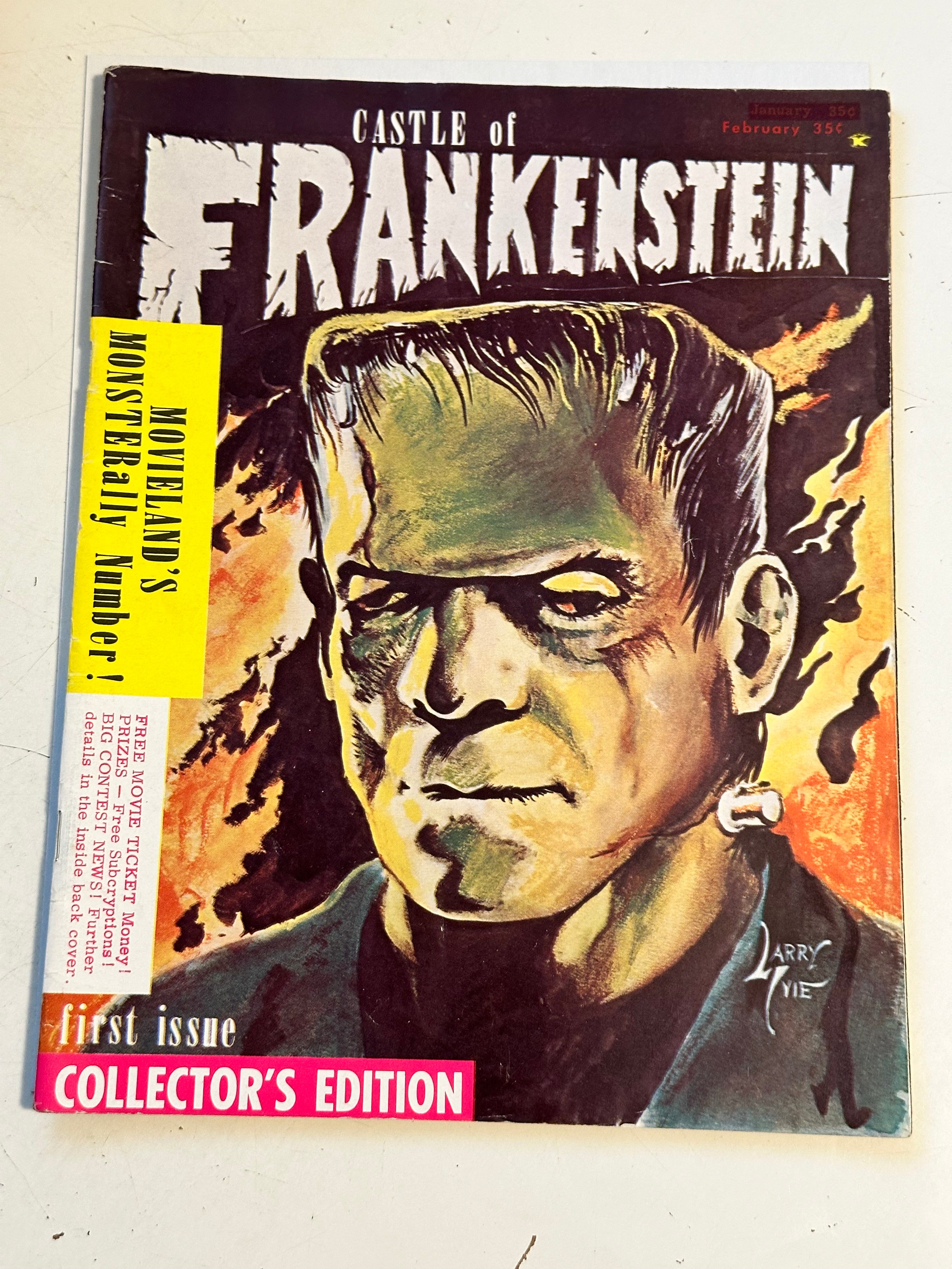 Castle of Frankenstein #1 rare high grade condition movie/TV magazine 1961