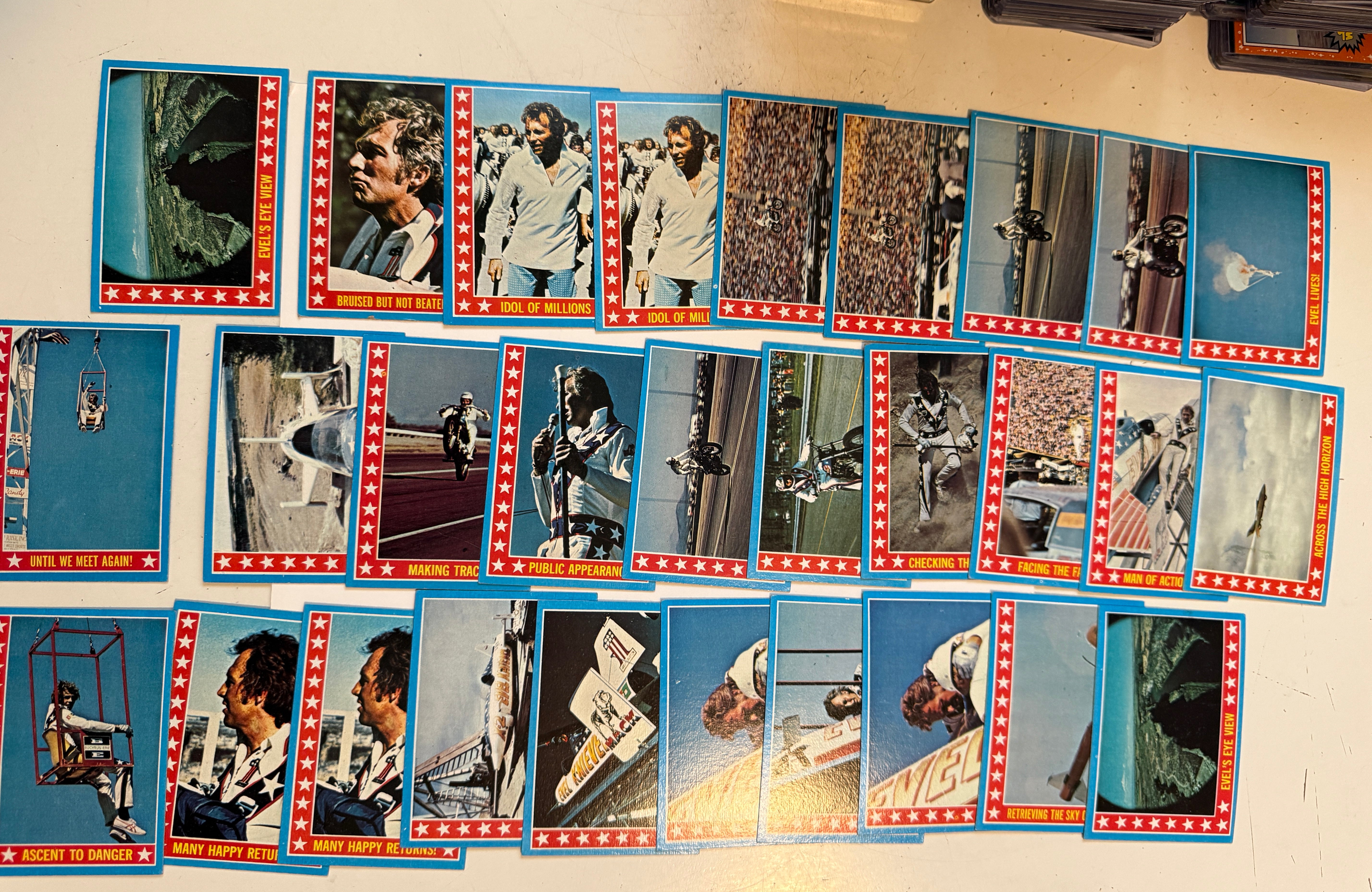 Evel Knievel 29 cards lot deal 1974