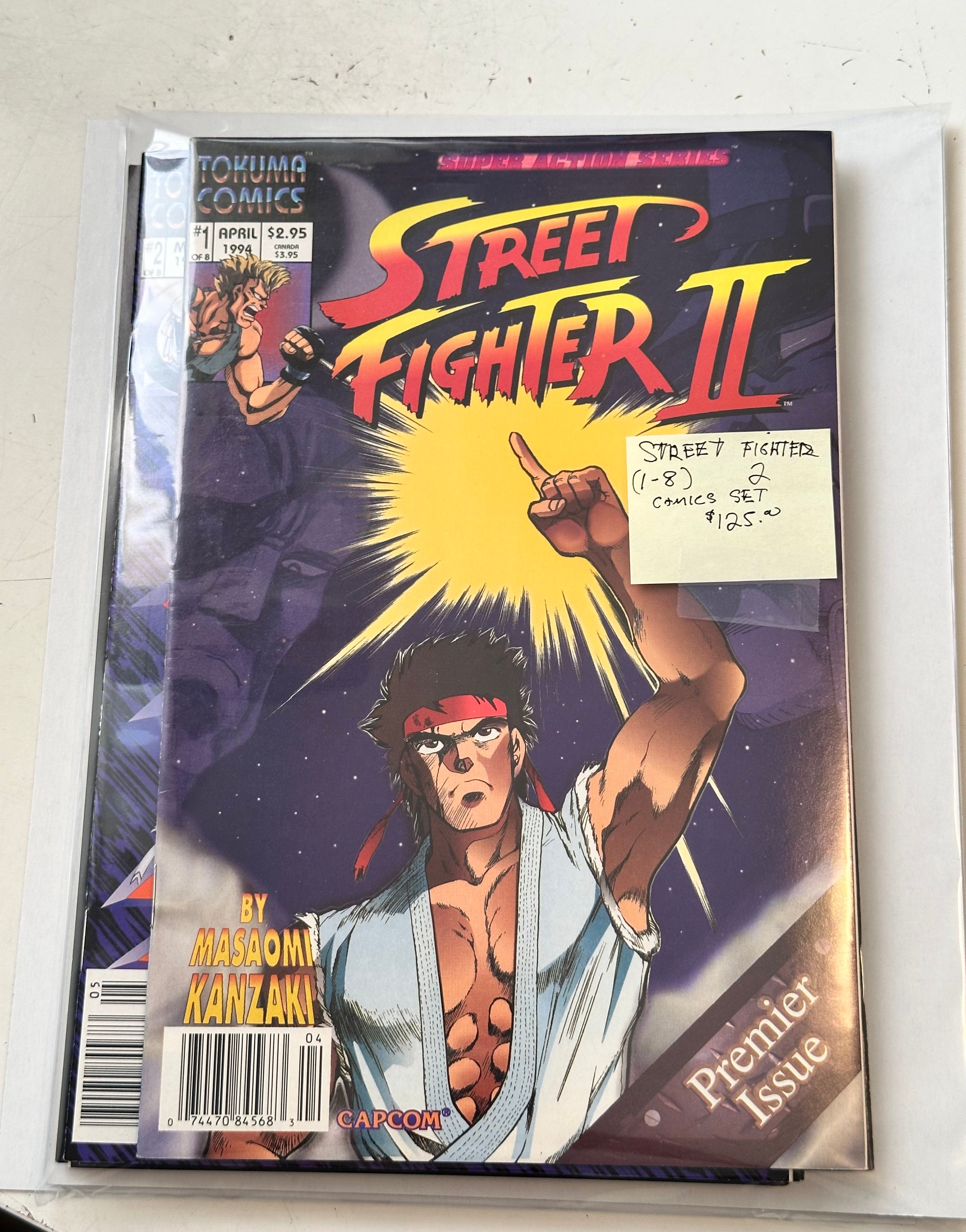 Street fighter 2 comic books high-grade condition set .issues one to eight.