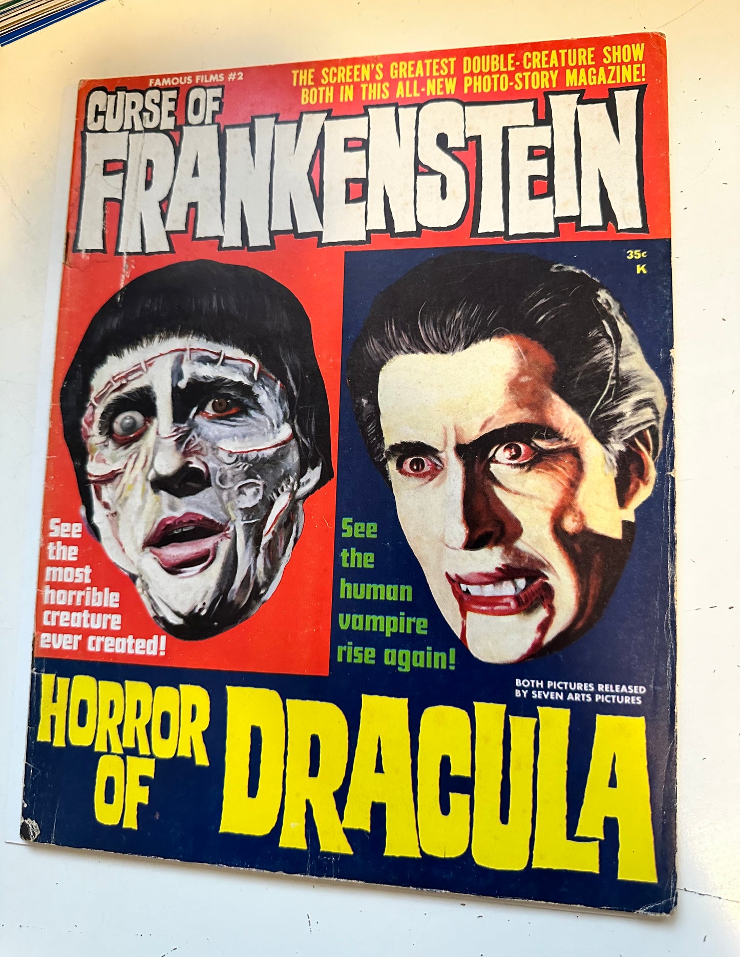 Curse of Frankenstein, horrors of Dracula, film magazine #2 from 1964