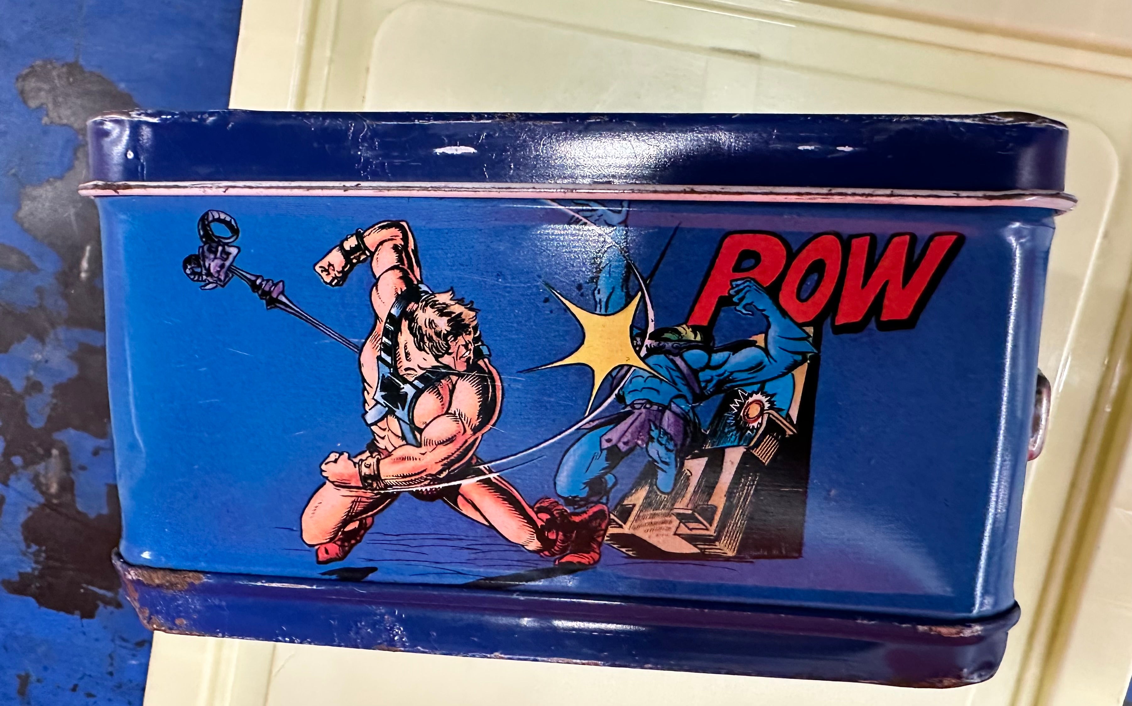 Masters of the universe, he-man vintage lunchbox and thermos 1983