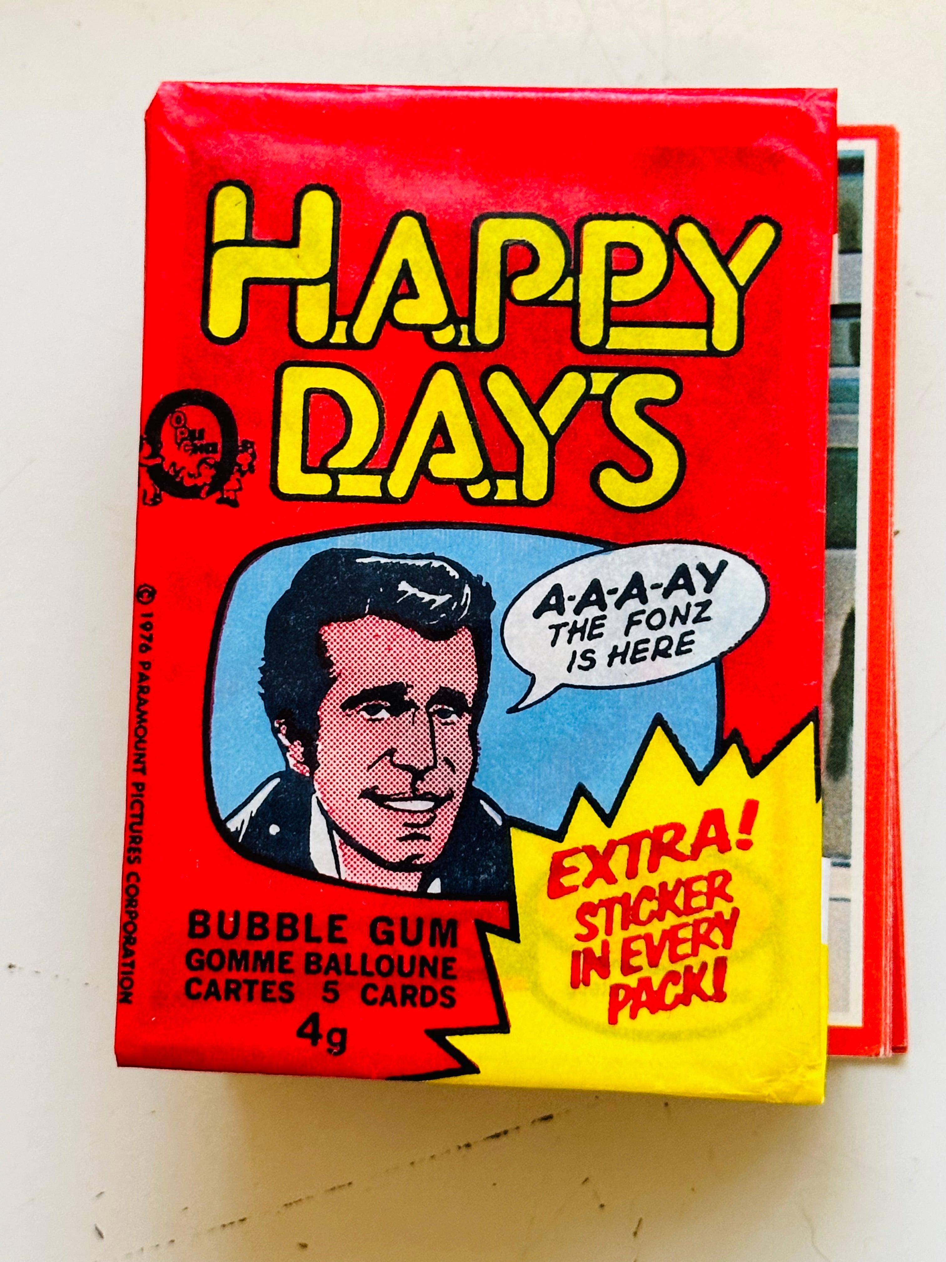 Happy Days Opc Canadian version series 2 cards set with wrapper 1976