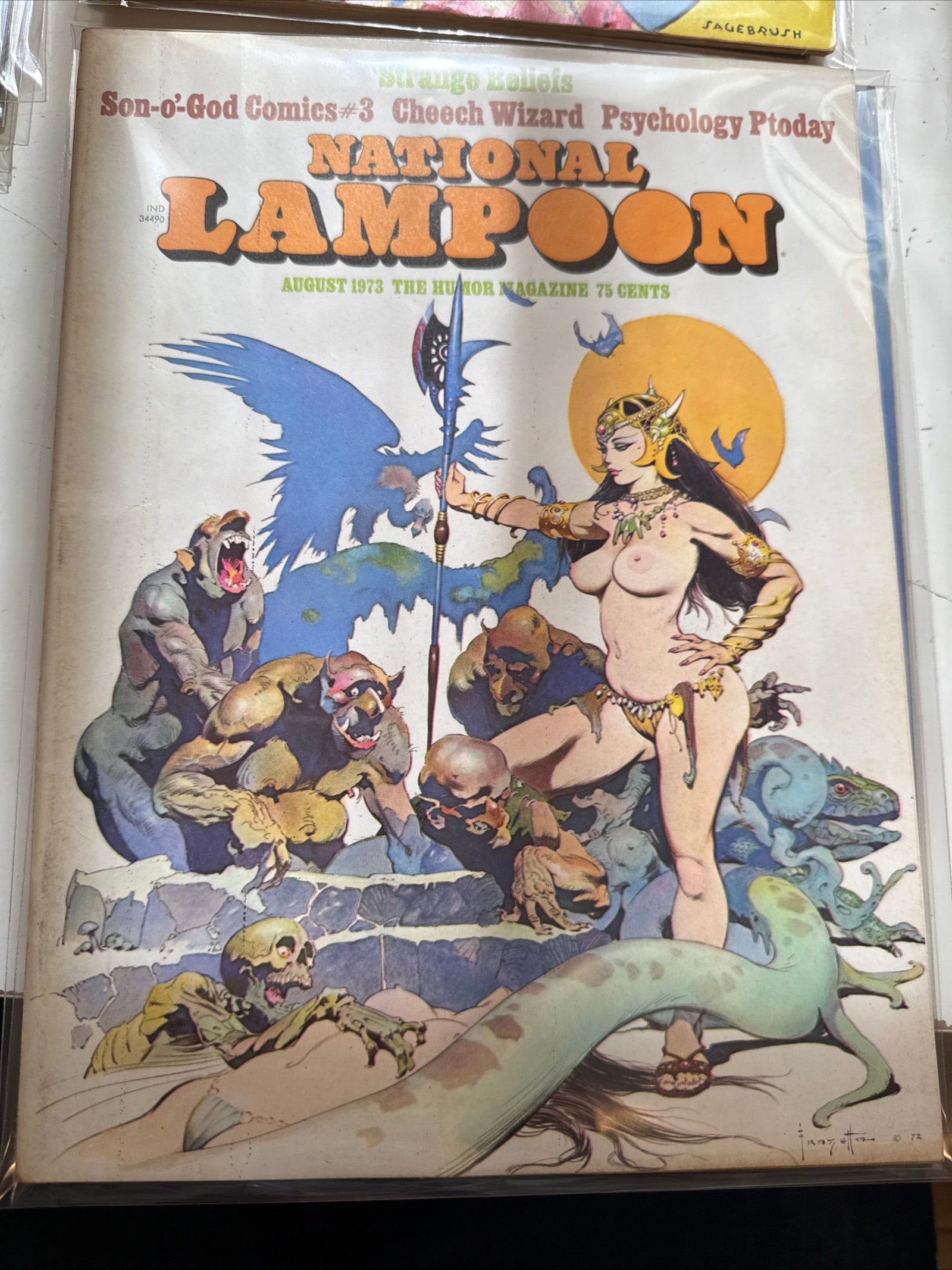 National Lampoon Frank Frazetta cover rare high-grade condition comedy magazine 1973