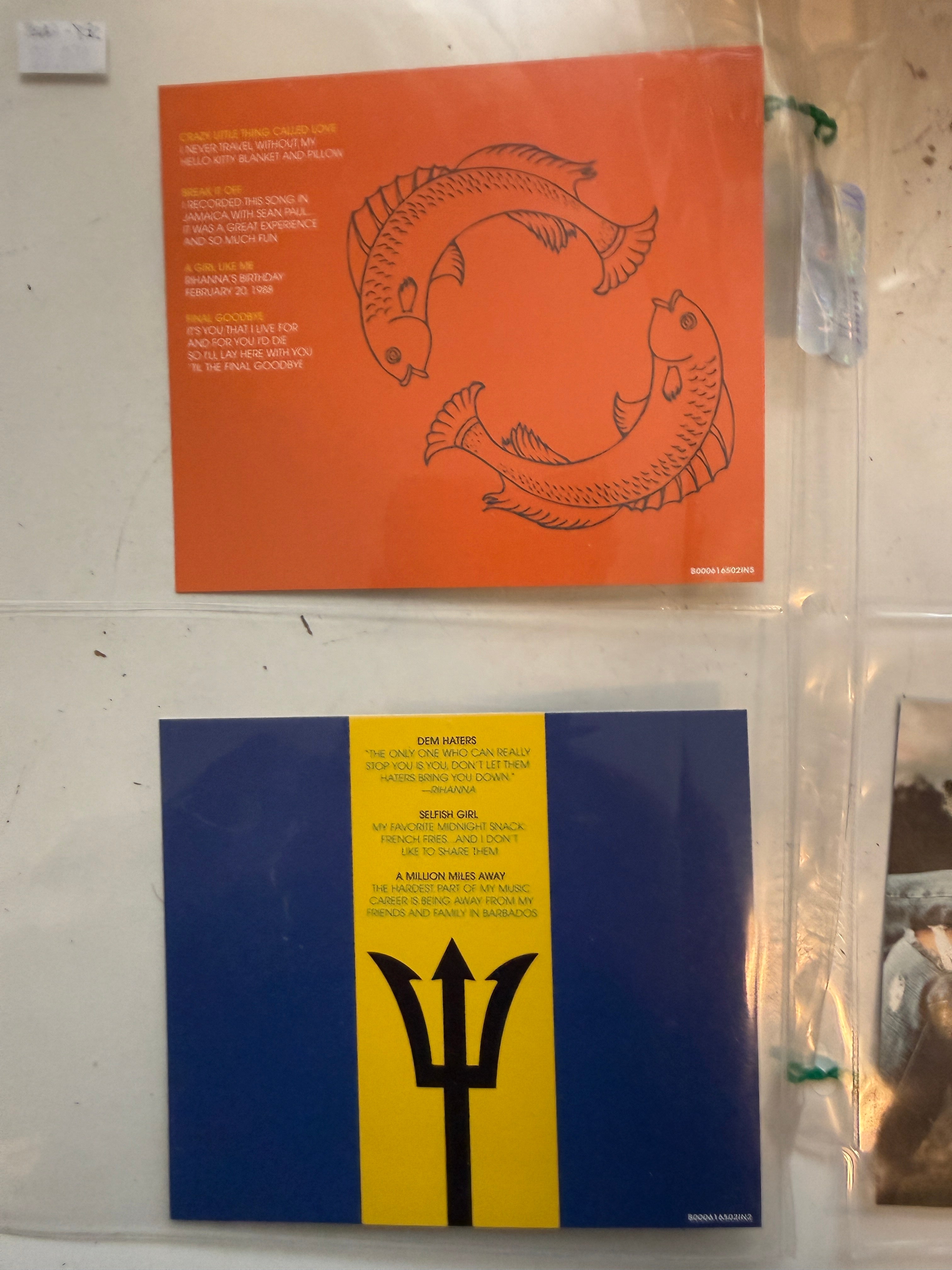 Rhianna music Star five cards rare set