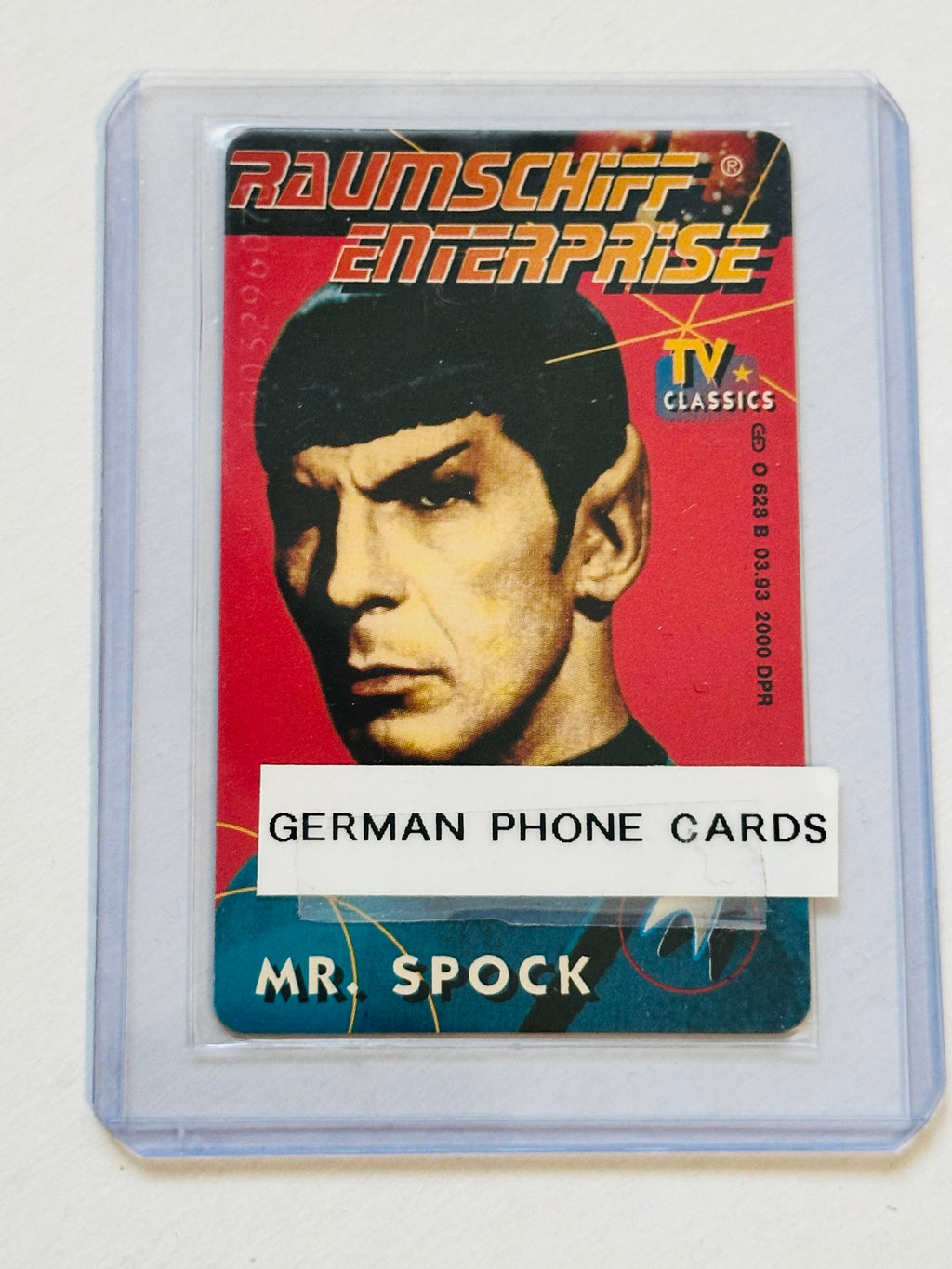 Spock Data Card Star Trek Spock rare German used phone card 1990s