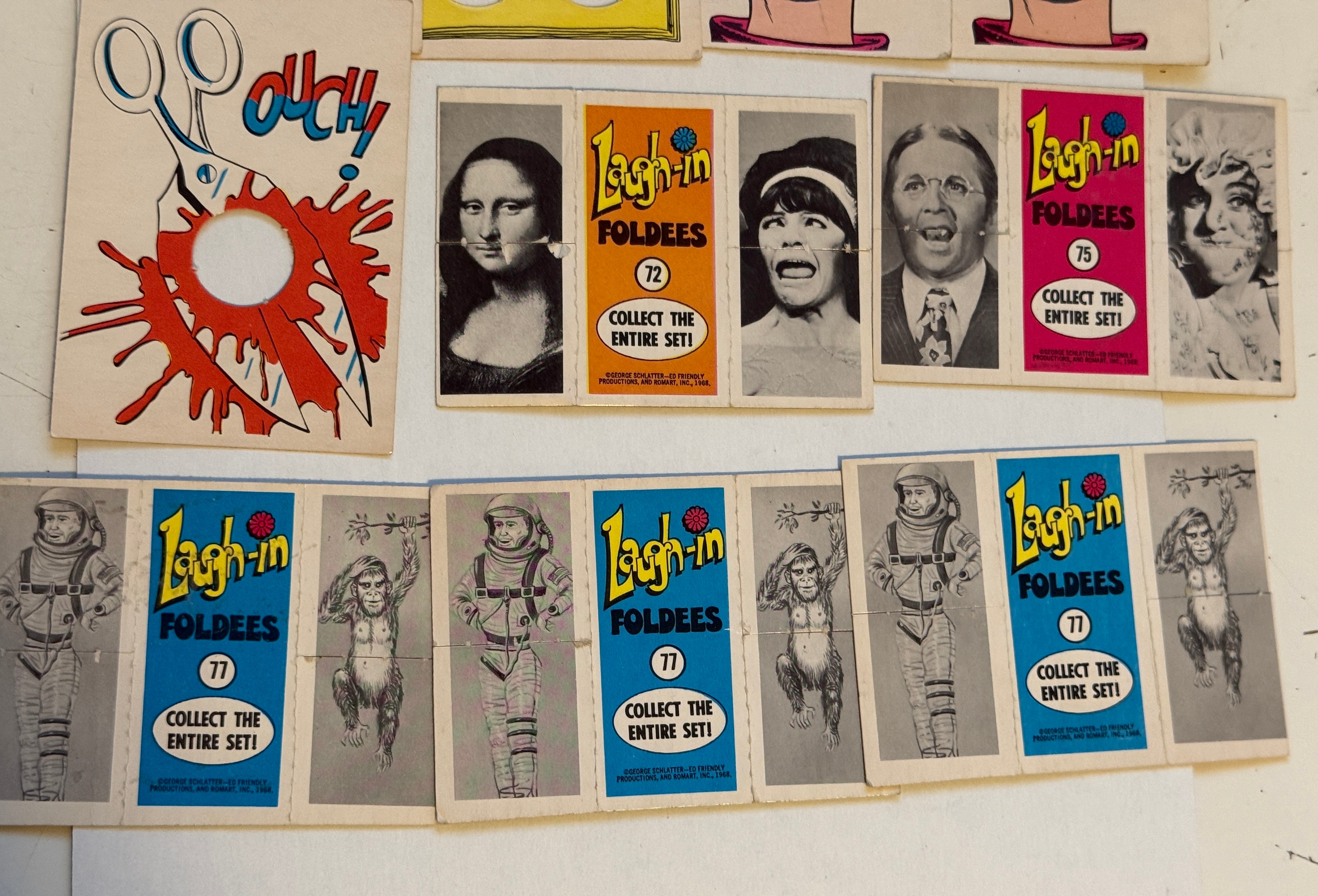 Laugh-In TV show rare 10 insert cards lot deal 1968