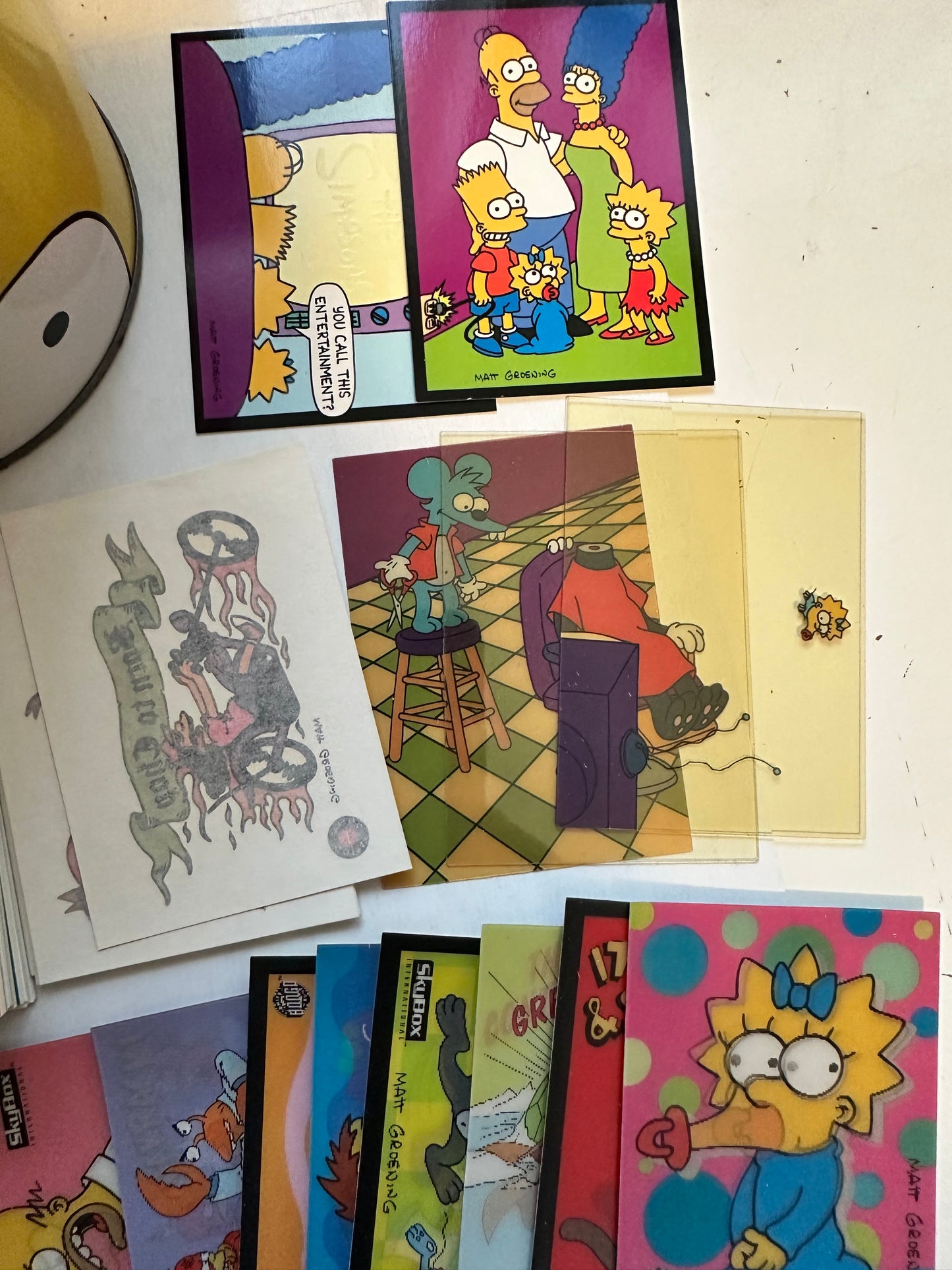 The Simpsons rare cards set with all insert card sets 1993