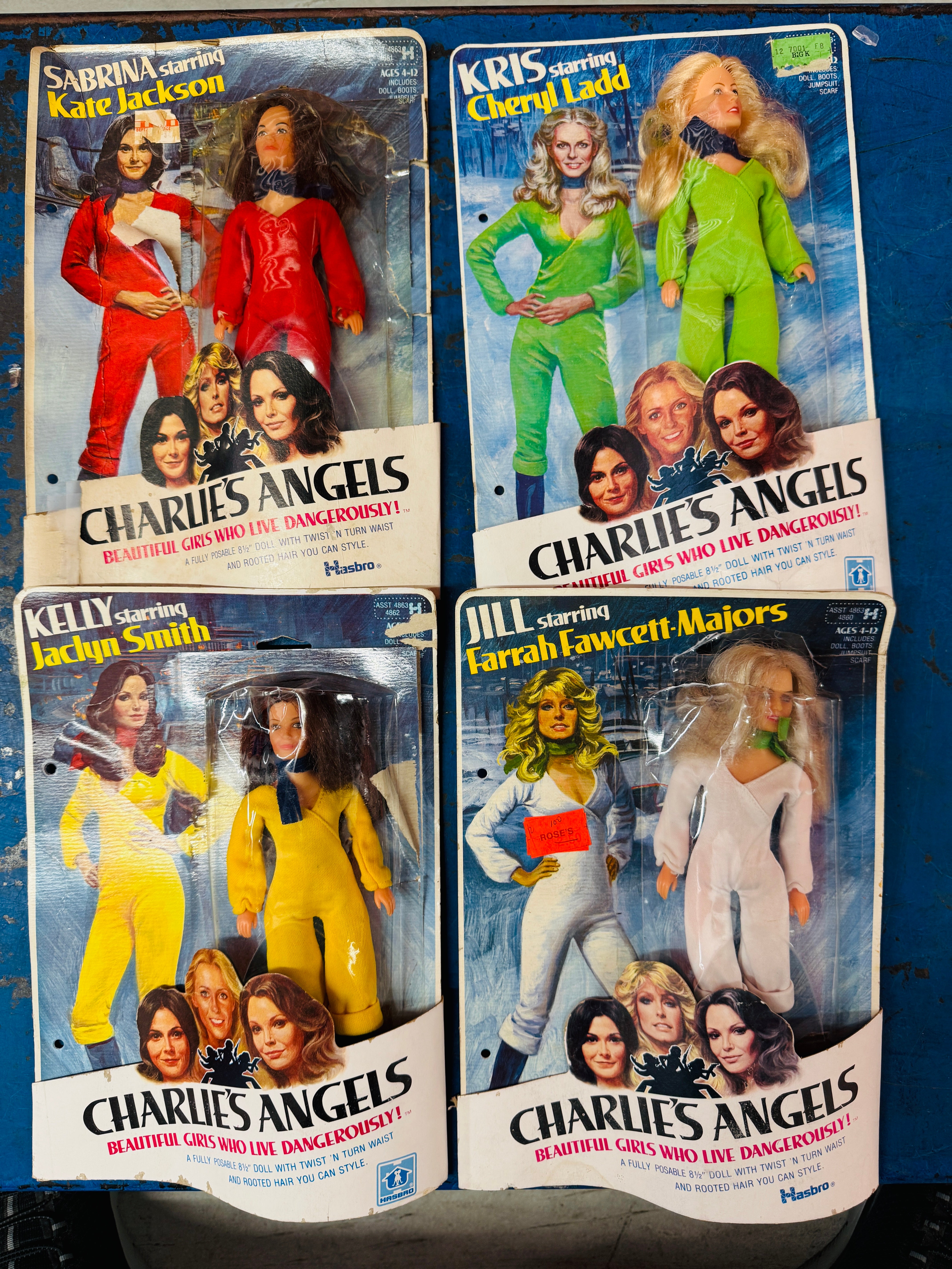 Charlie’s Angels TV show 8.5 inch 4 dolls in boxes lot deal 1977