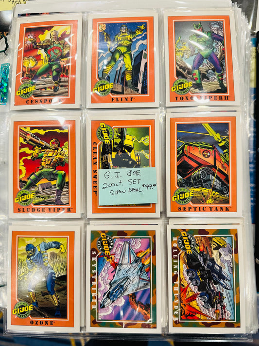 G.I. Joe cards set in pages 1991