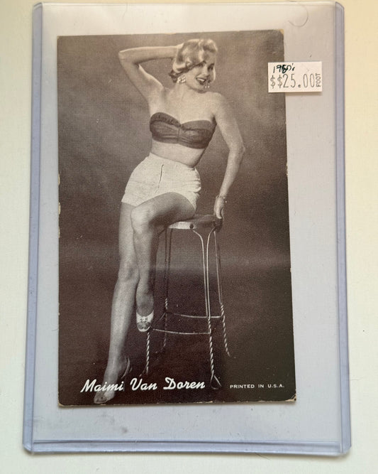 Maimi Van Doren rare pin-up movie stars finds card 1962