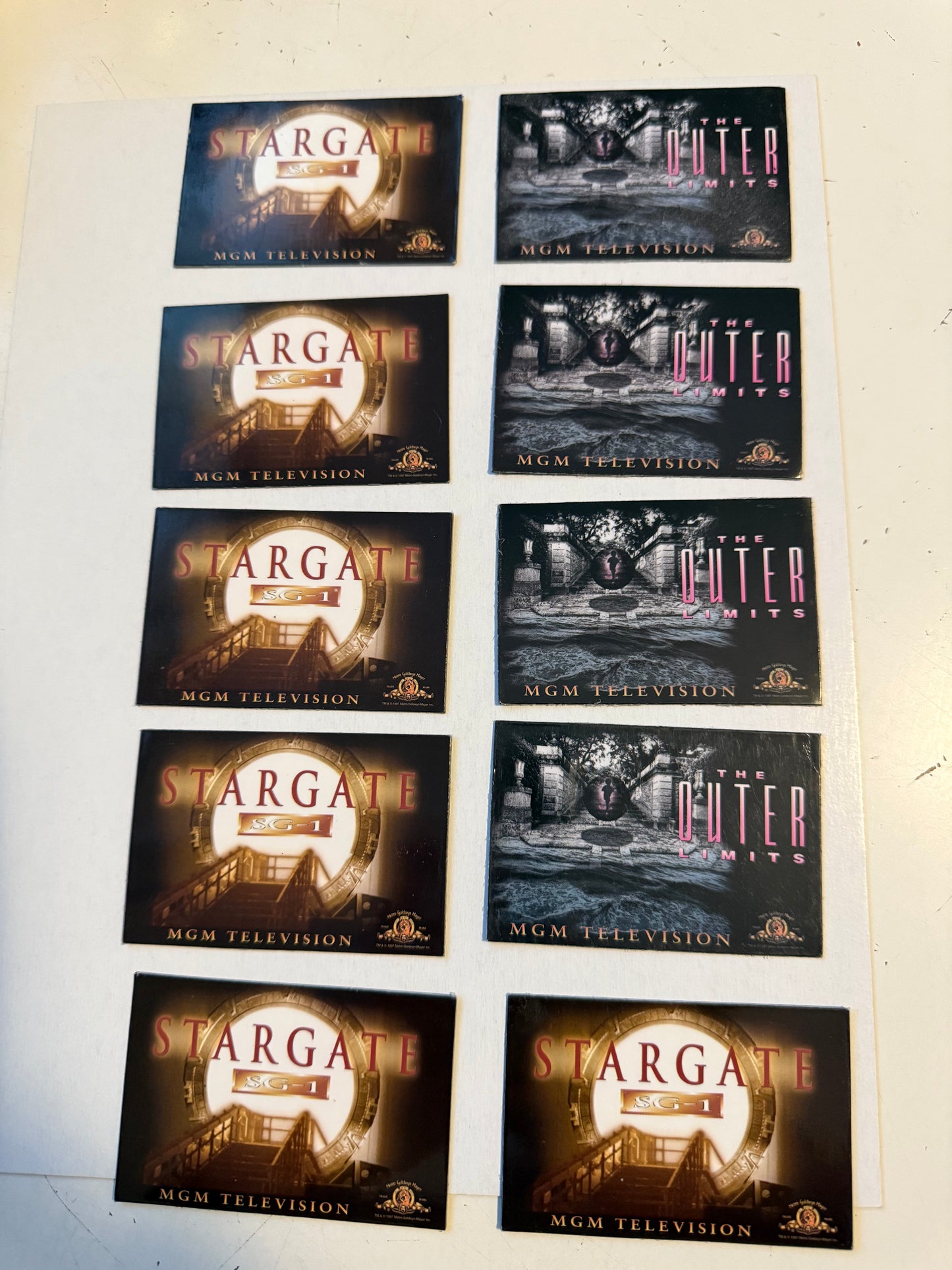 Stargate and Outer Limits TV shows 10 vintage promotional magnets 1990s