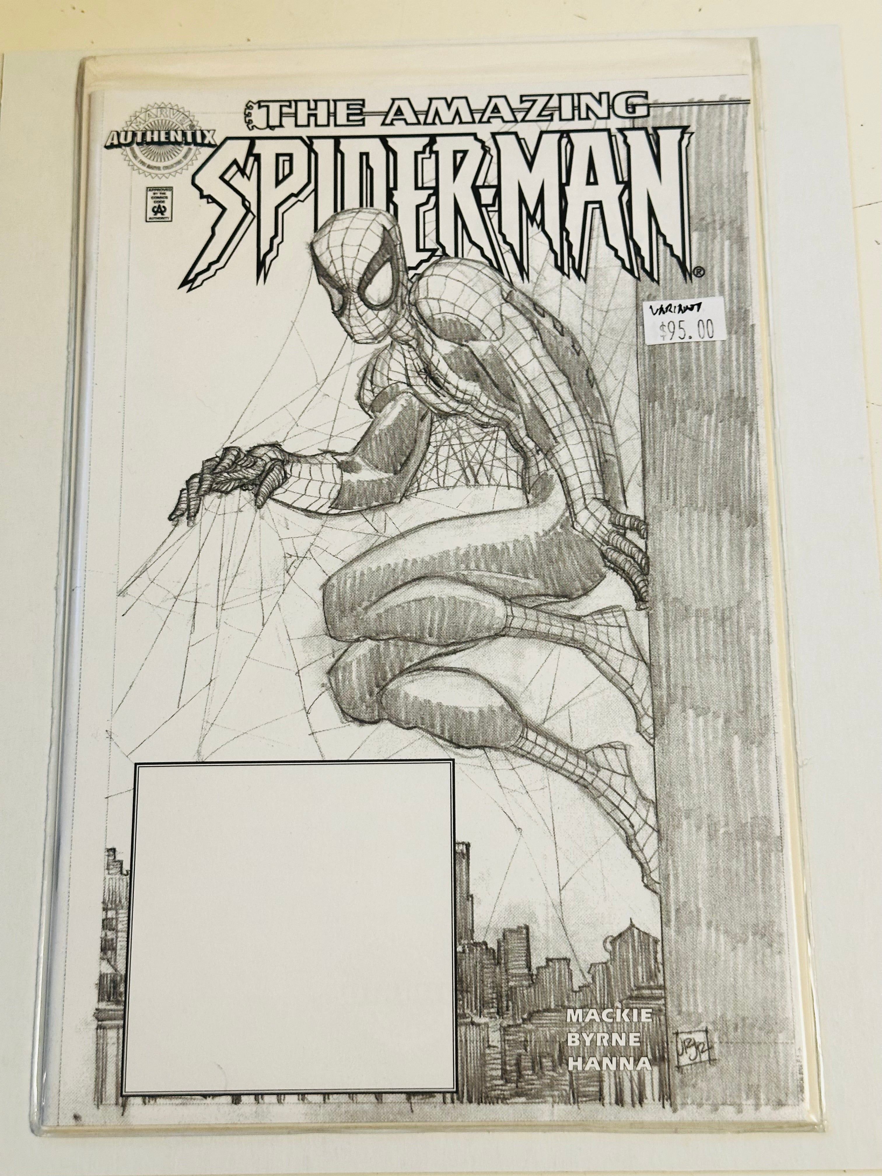 Amazing Spider-Man rare variant comic book number one with COA on back