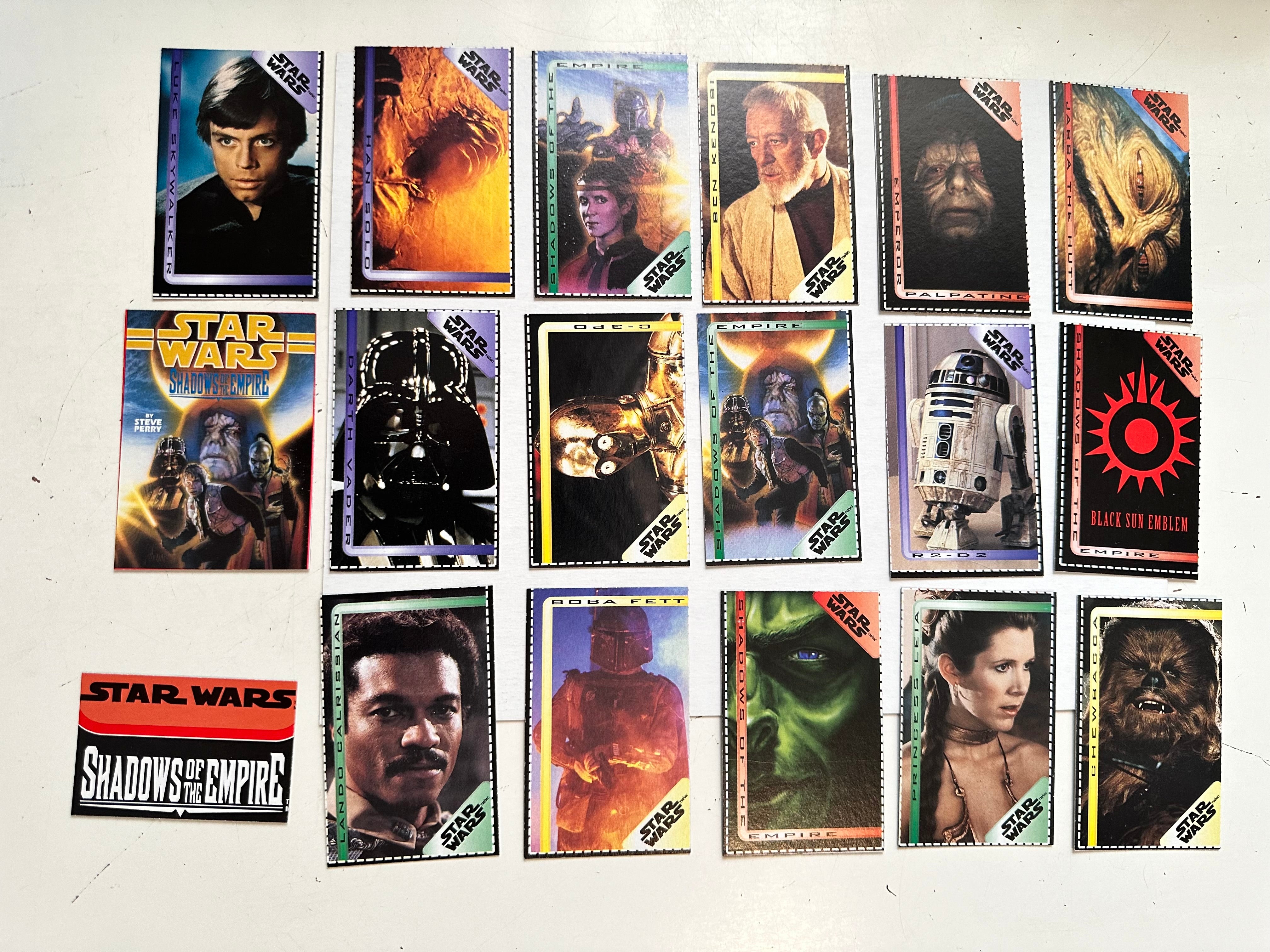 Star Wars Shadows of the Empire rare complete Kelloggs cereal limited issued cards set 1996