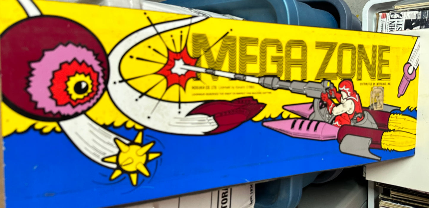 Megazone rare video game acrylic sign 1980s