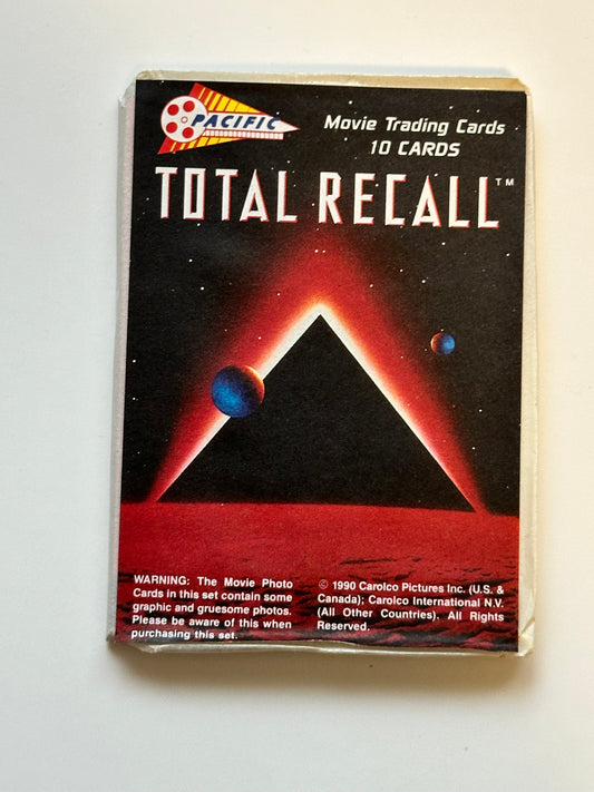 Total recall movie cards test issued pack 1990