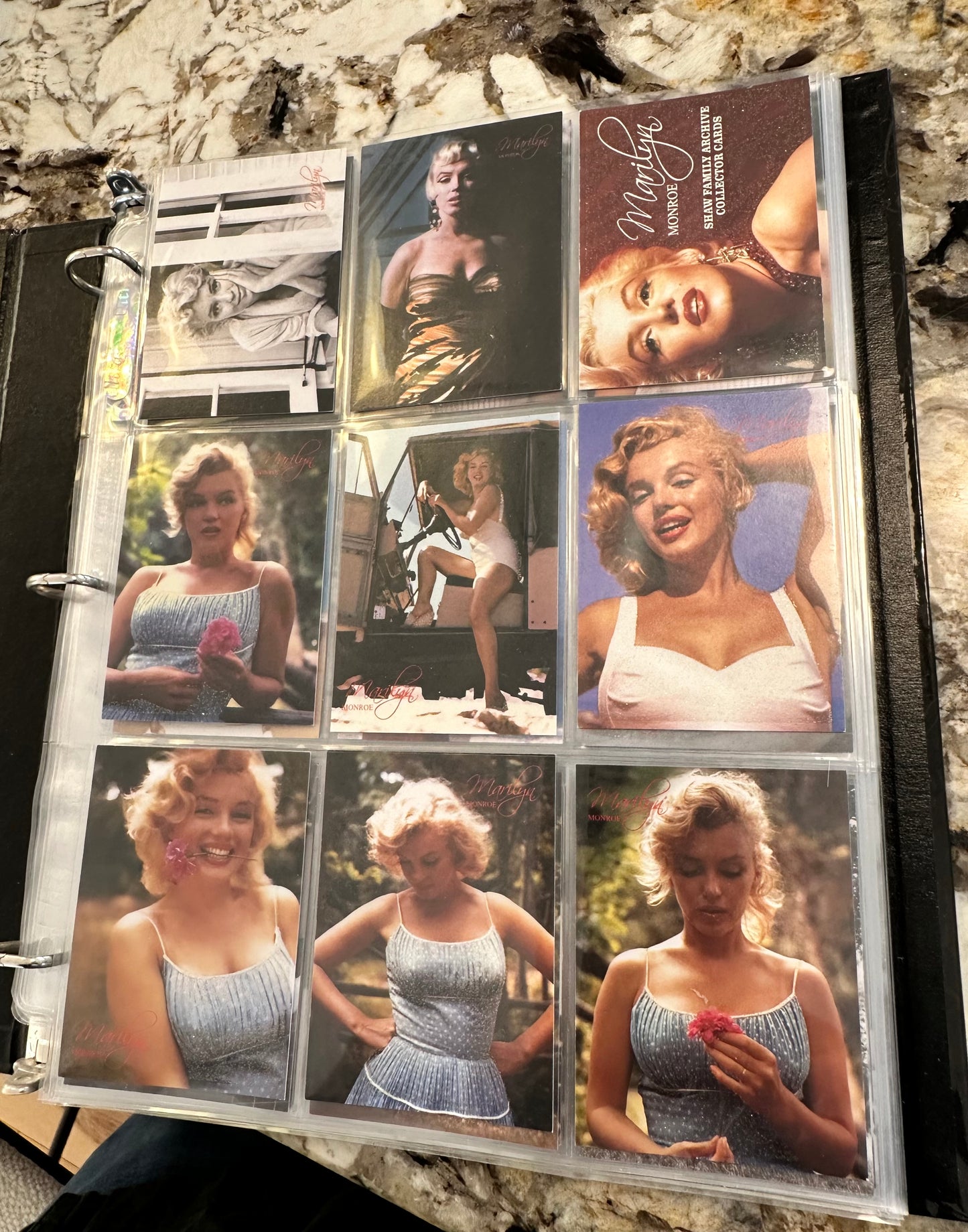 Marilyn Monroe Archive rare cards and insert set in Binder 2007