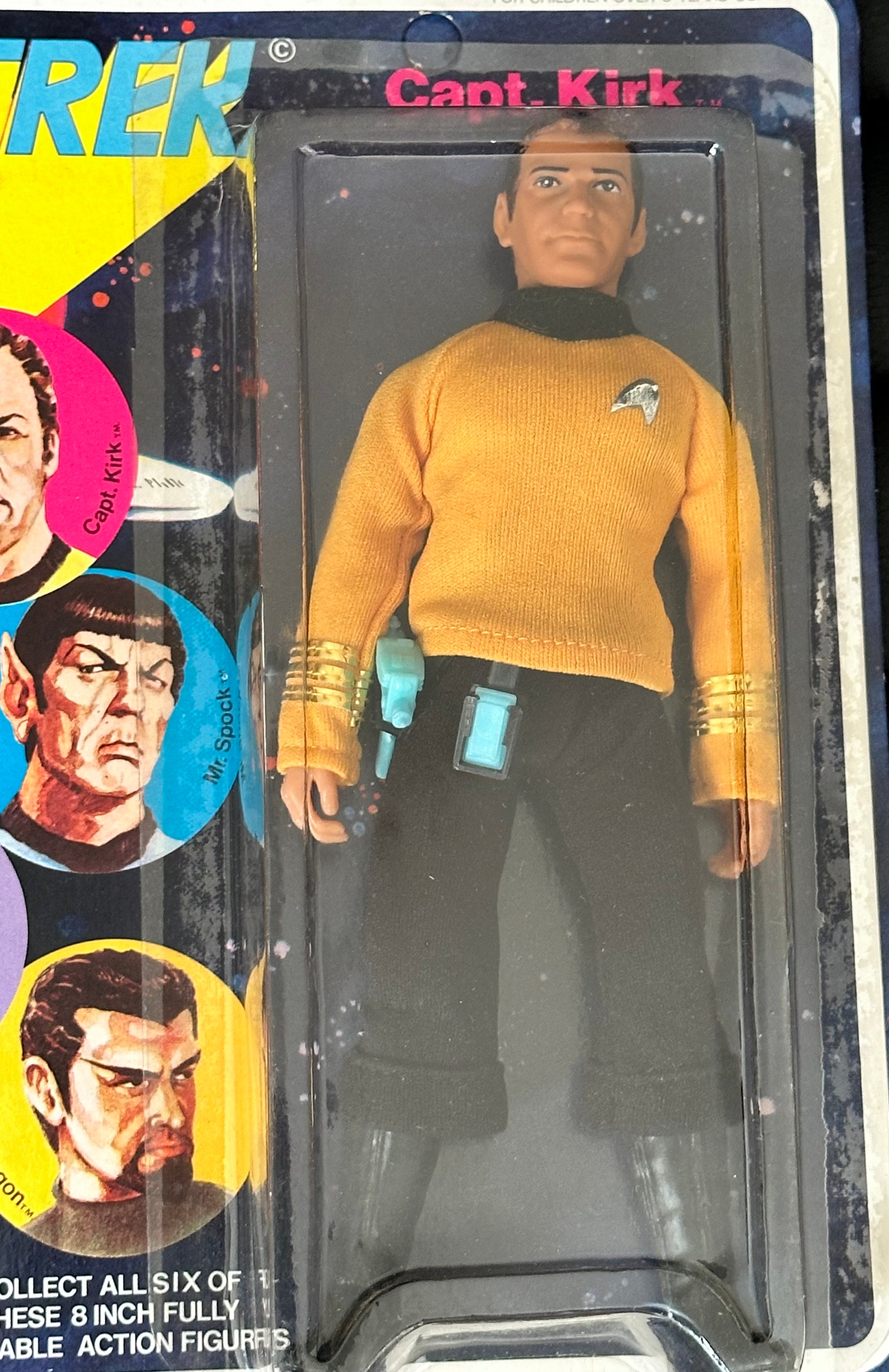 Star Trek Captain Kirk original Mego figure in package 1974