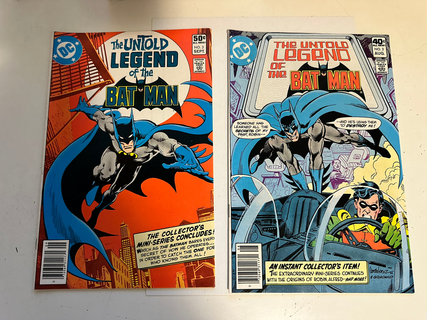 The Untold Legend of the Batman 3 series comics set 1989