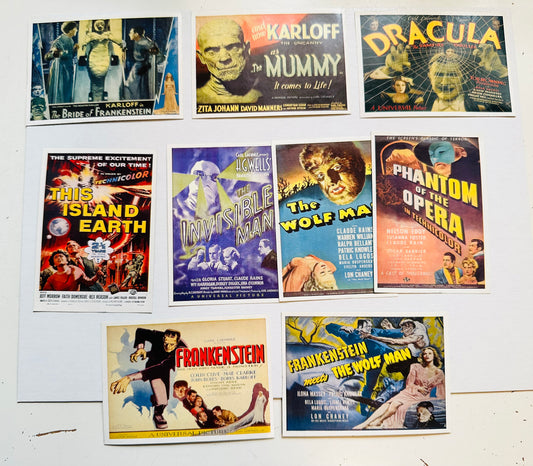 Universal monsters movie posters stickers lot deal 1989