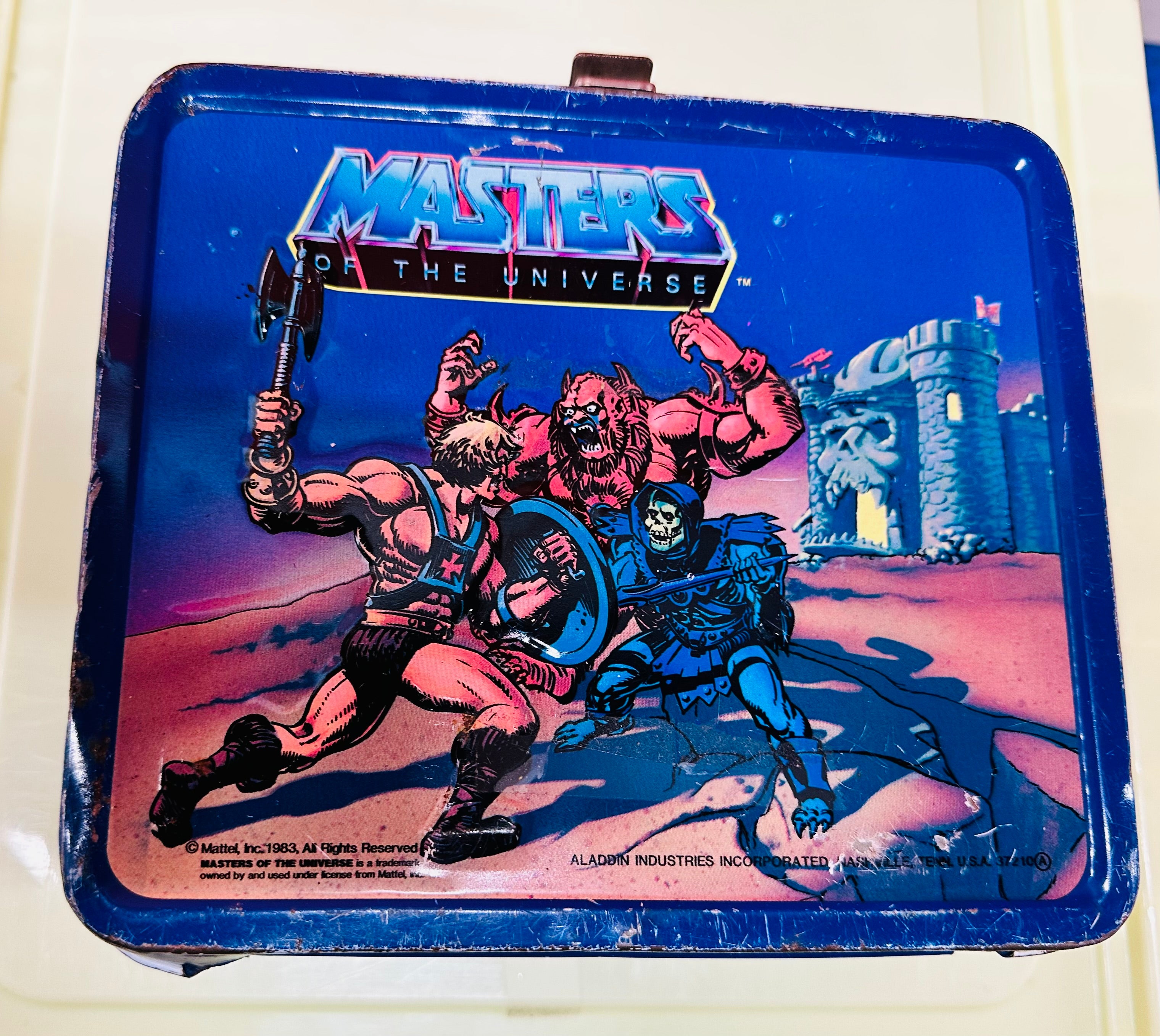 Masters of the universe, he-man vintage lunchbox and thermos 1983