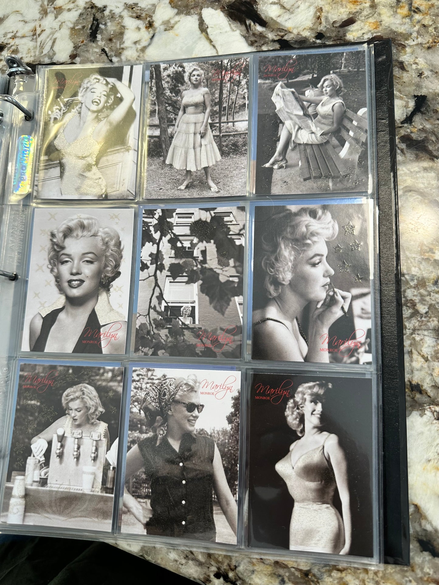 Marilyn Monroe Archive rare cards and insert set in Binder 2007