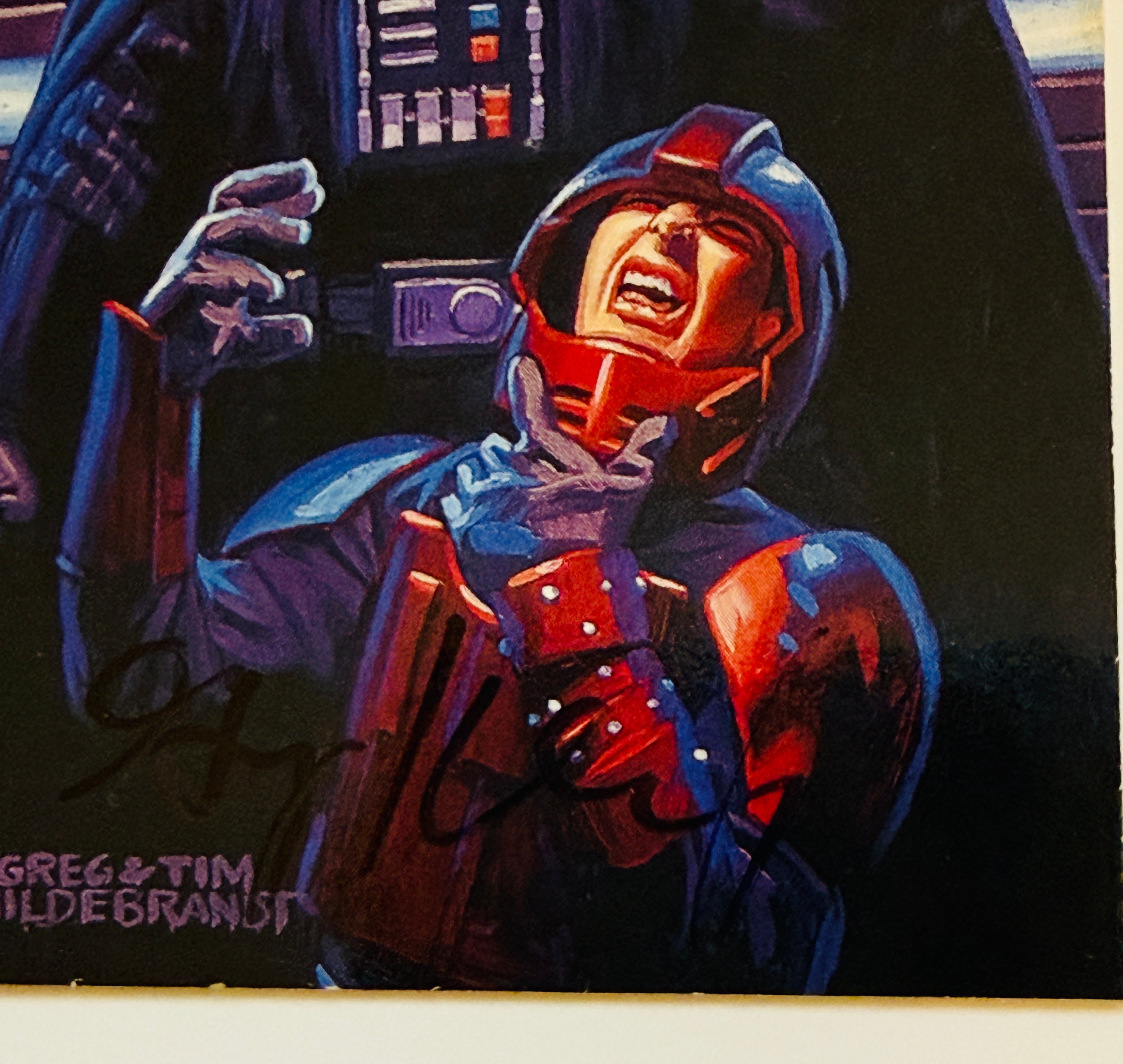 Star Wars rare double autograph card signed by Greg and Tim Hildebrandt famous Artists sold with COA