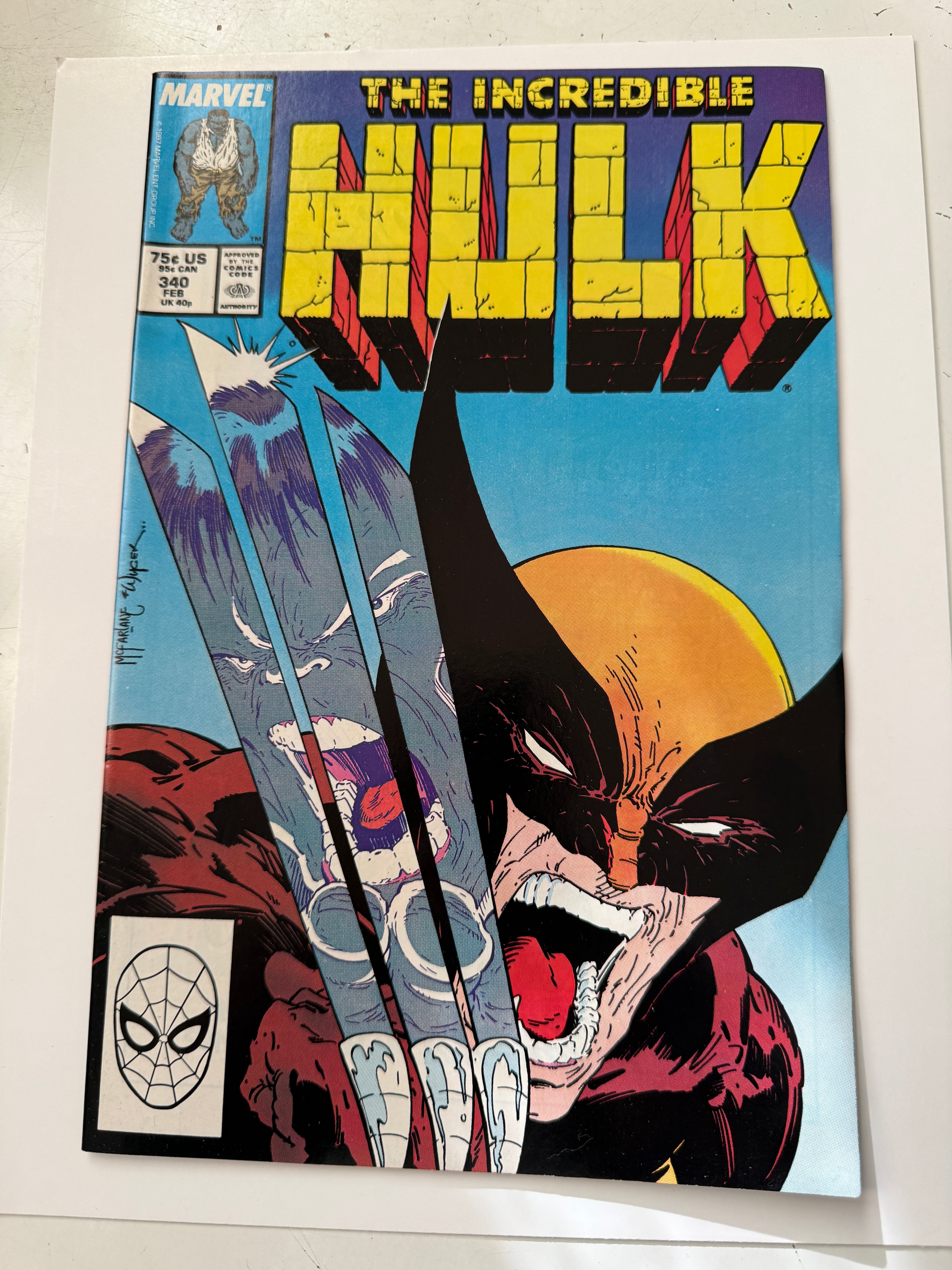 Incredible Hulk #340 high grade key issue comic book
