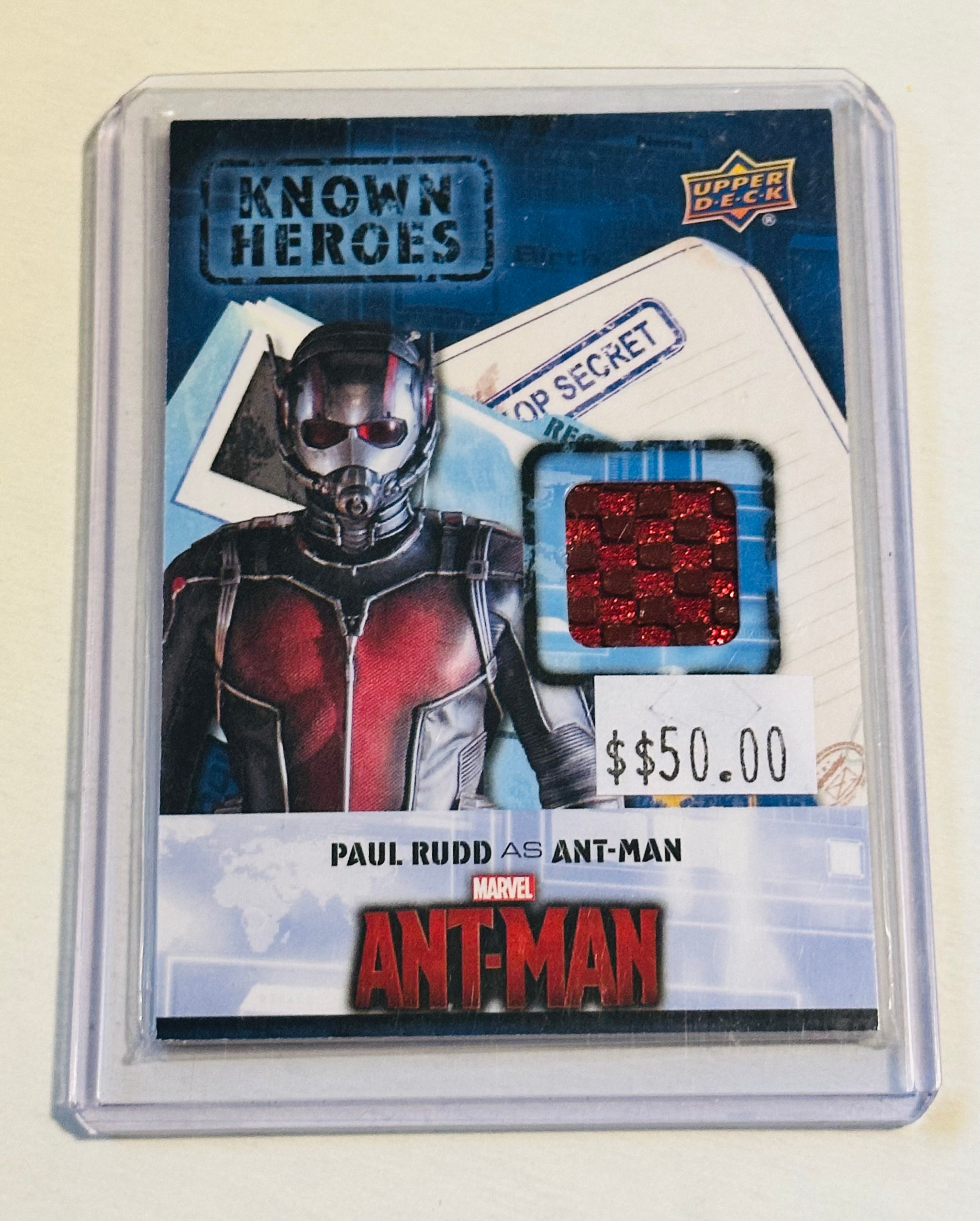 Marvel comics, Ant-man movie memorabilia insert card