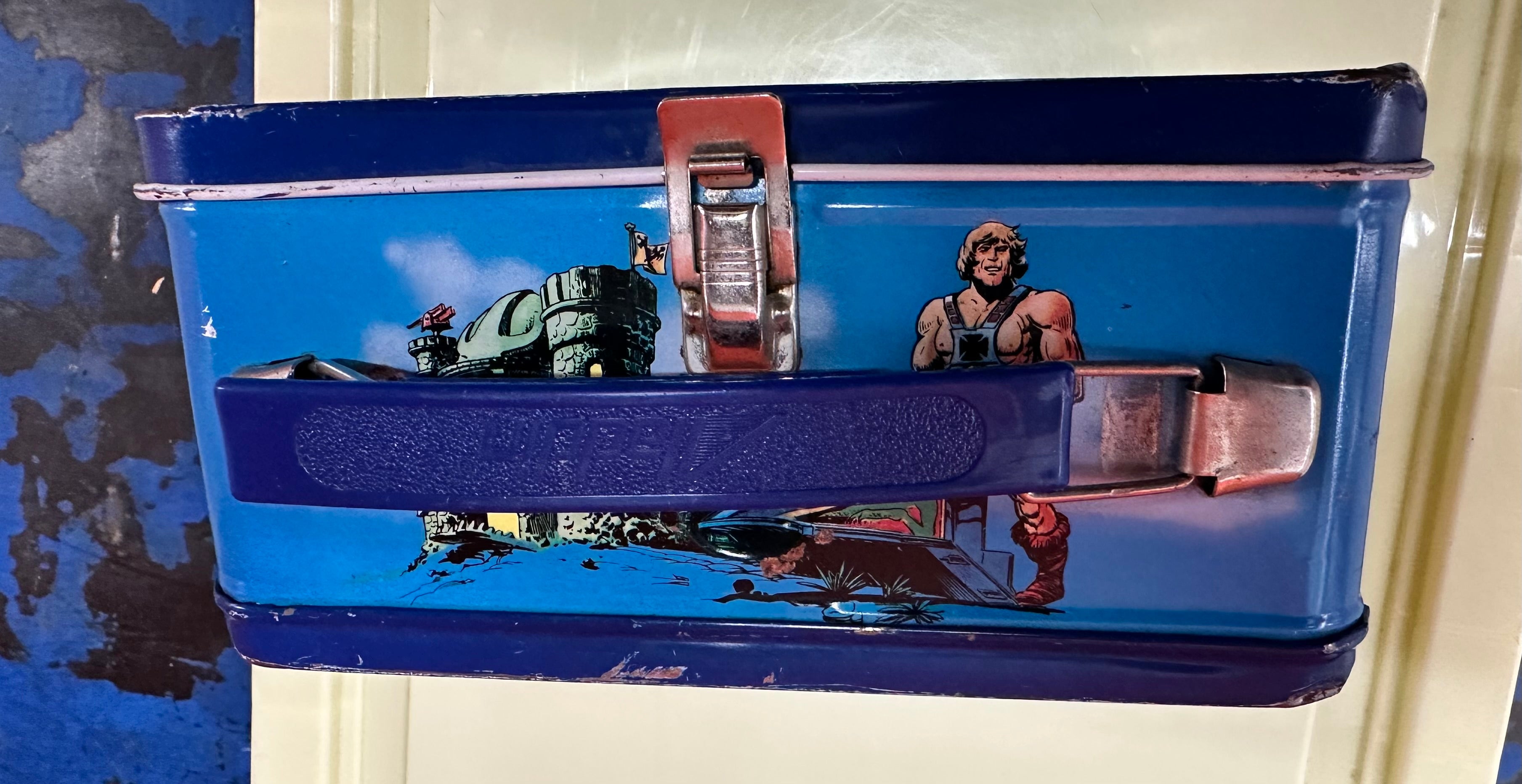 Masters of the universe, he-man vintage lunchbox and thermos 1983