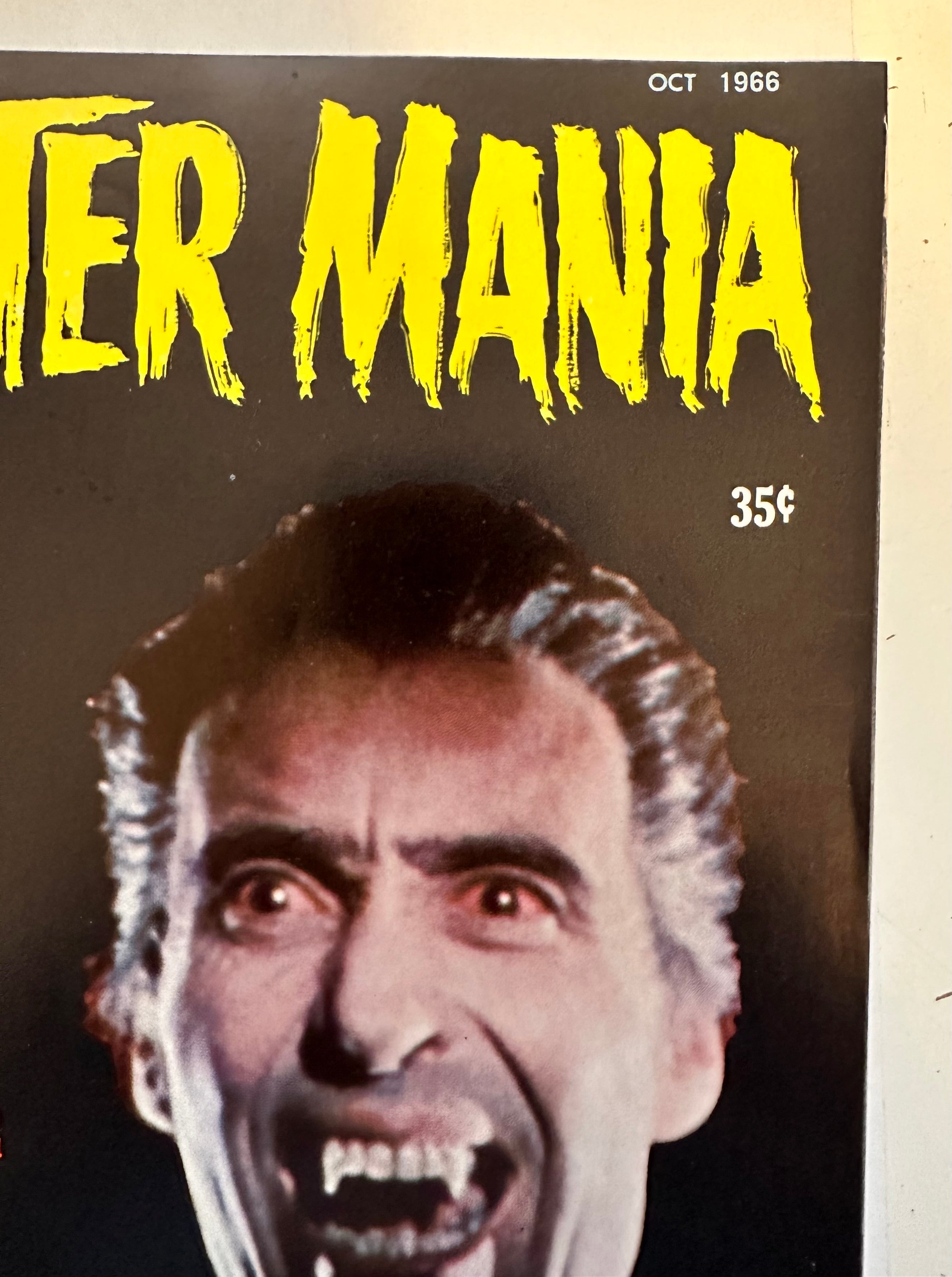 Monster Mania #1 rare high grade condition first issue horror movie magazine 1966