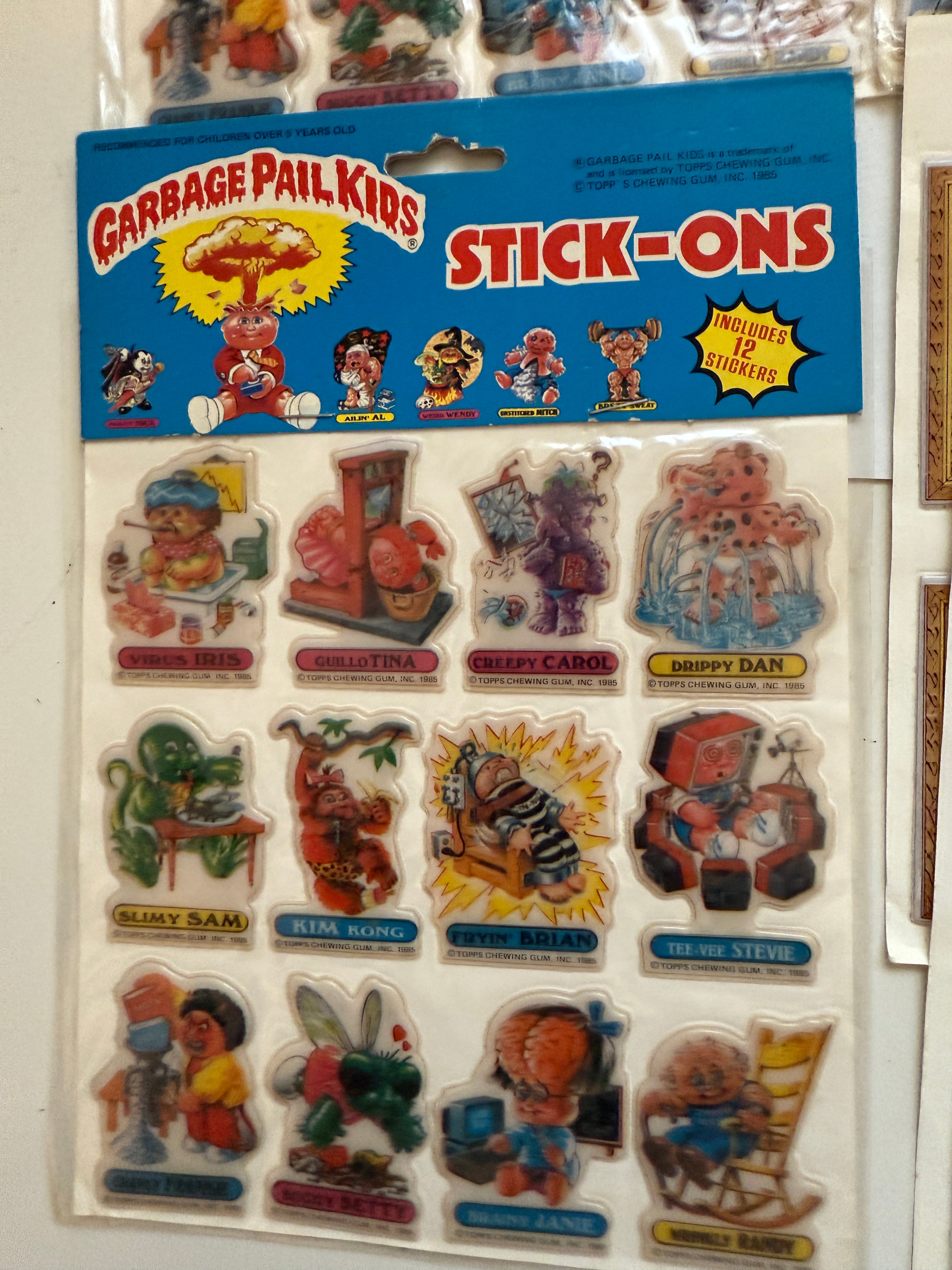 Garbage pail kids rare five stick on packs 1985 lot deal