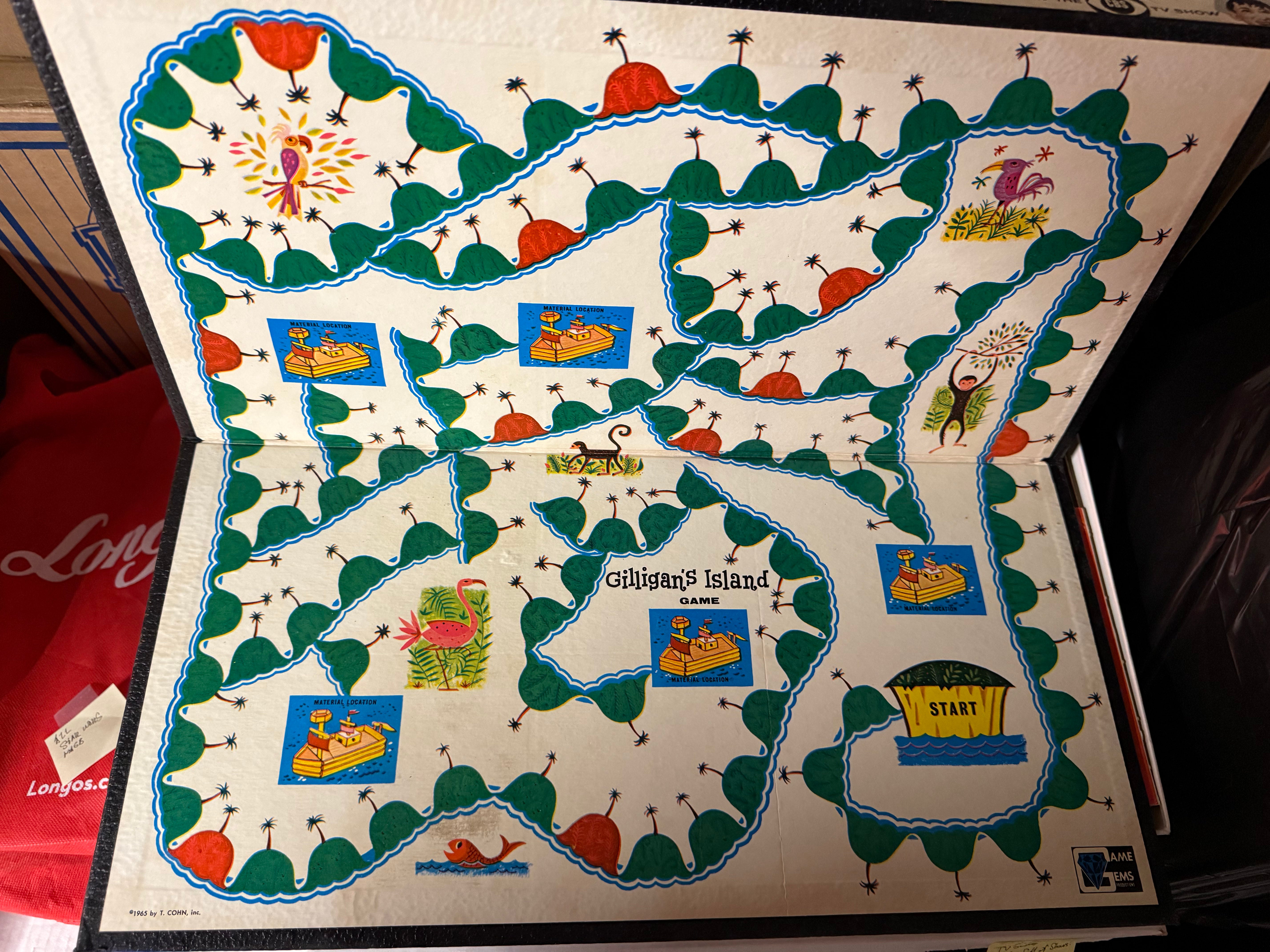 Gilligans Island TV show rare board game 1965