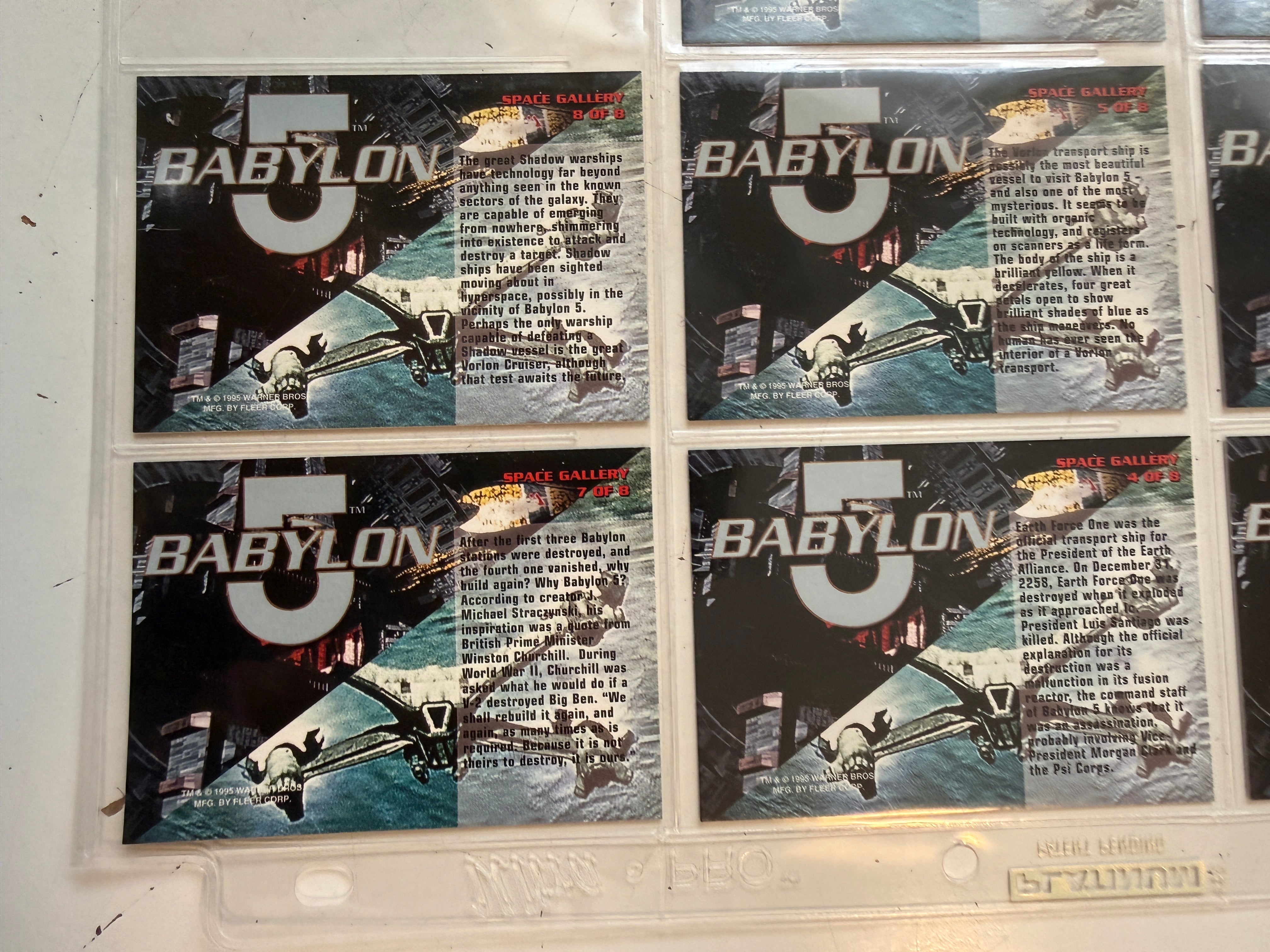 Babylon 6 TV show series one ships insert set 1995