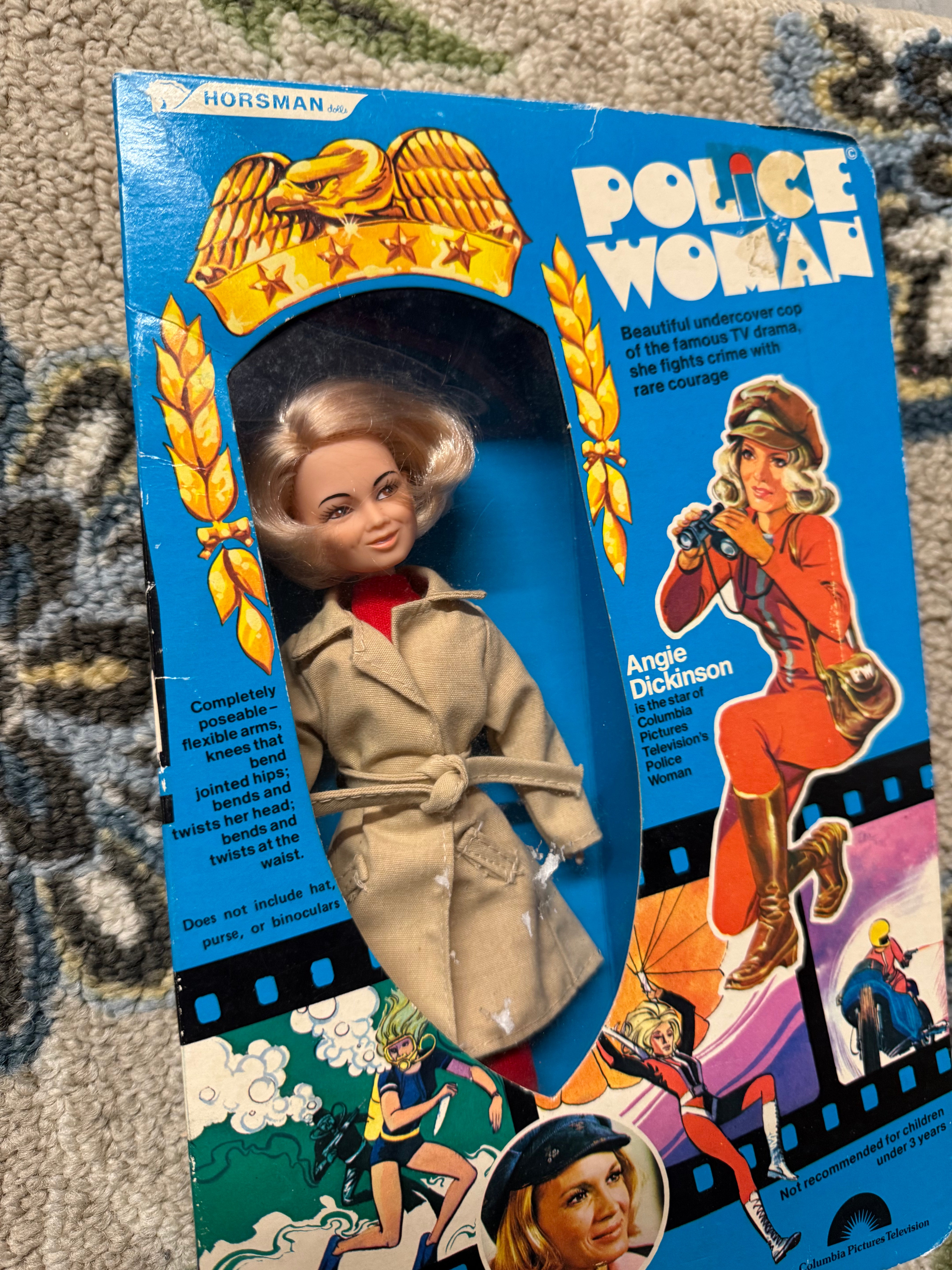 Police woman, TV show rare toy doll in box 1976