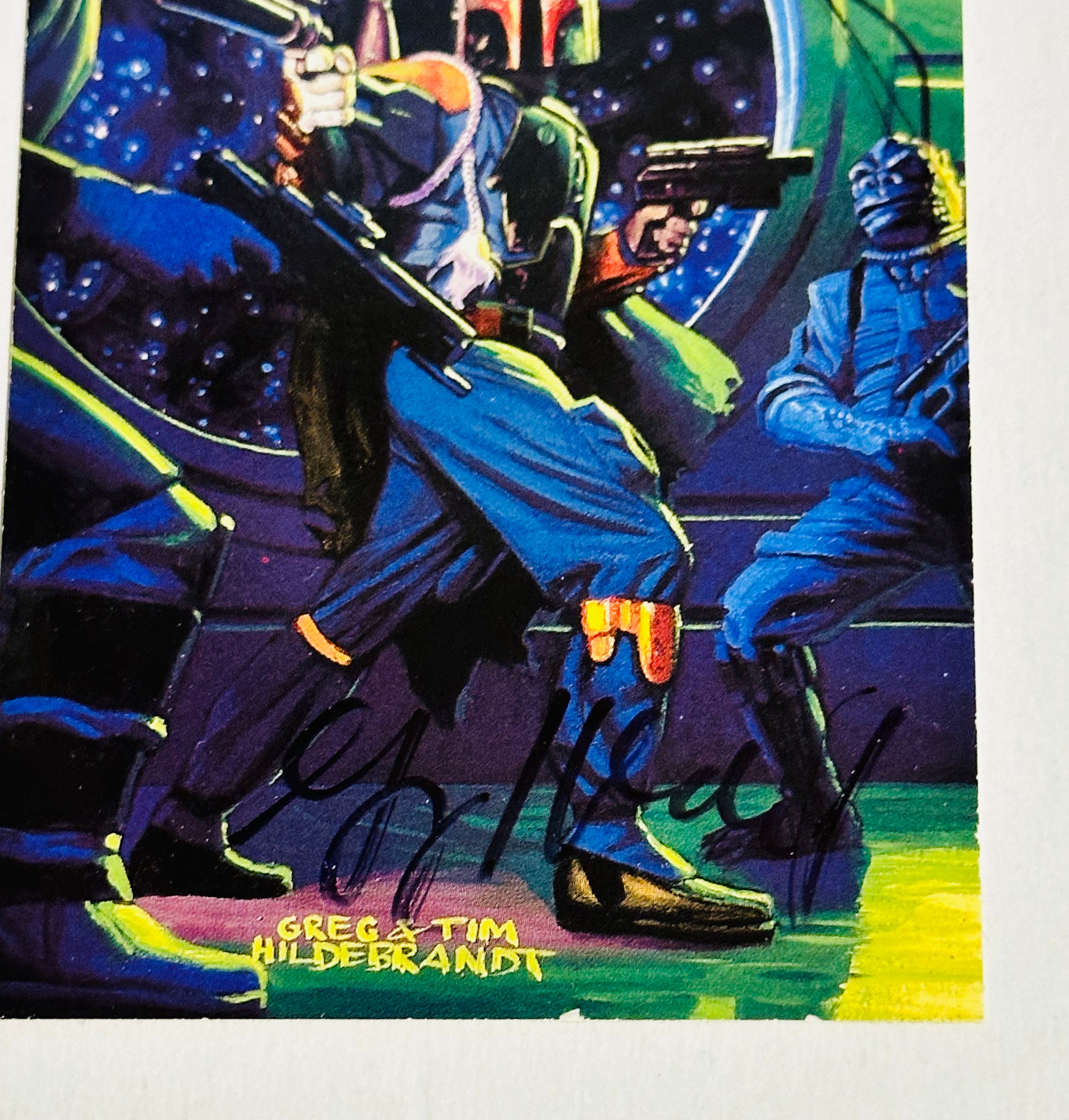 Star Wars rare double autograph card signed by Greg and Tim Hilderbrandt famous Artists sold with COA