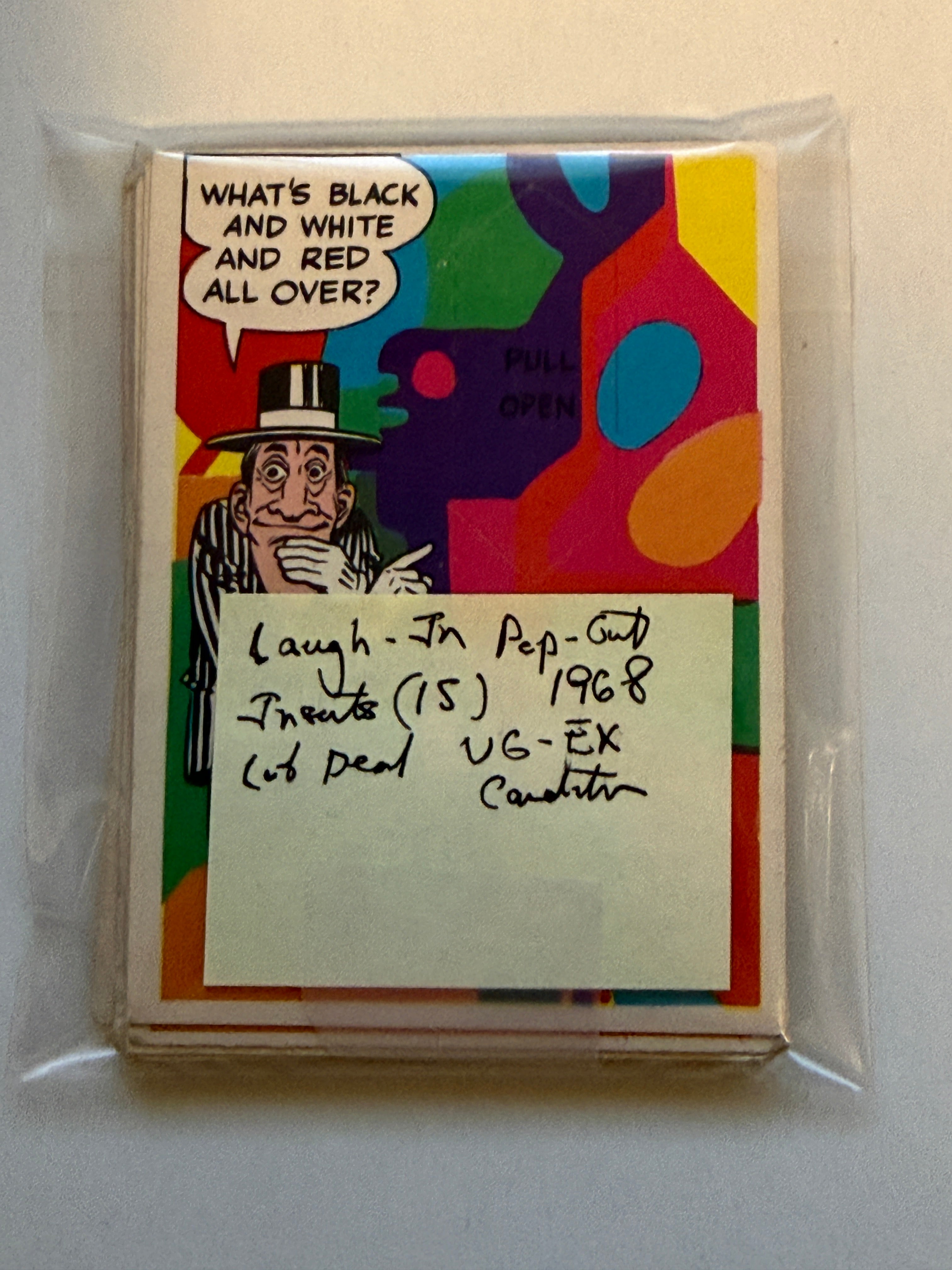 Laugh-In TV show rare 15 unpunched door insert cards lot deal 1968