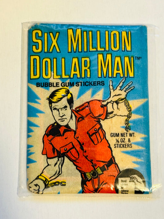 Six Million Dollar Man TV show cards rare sealed pack 1975