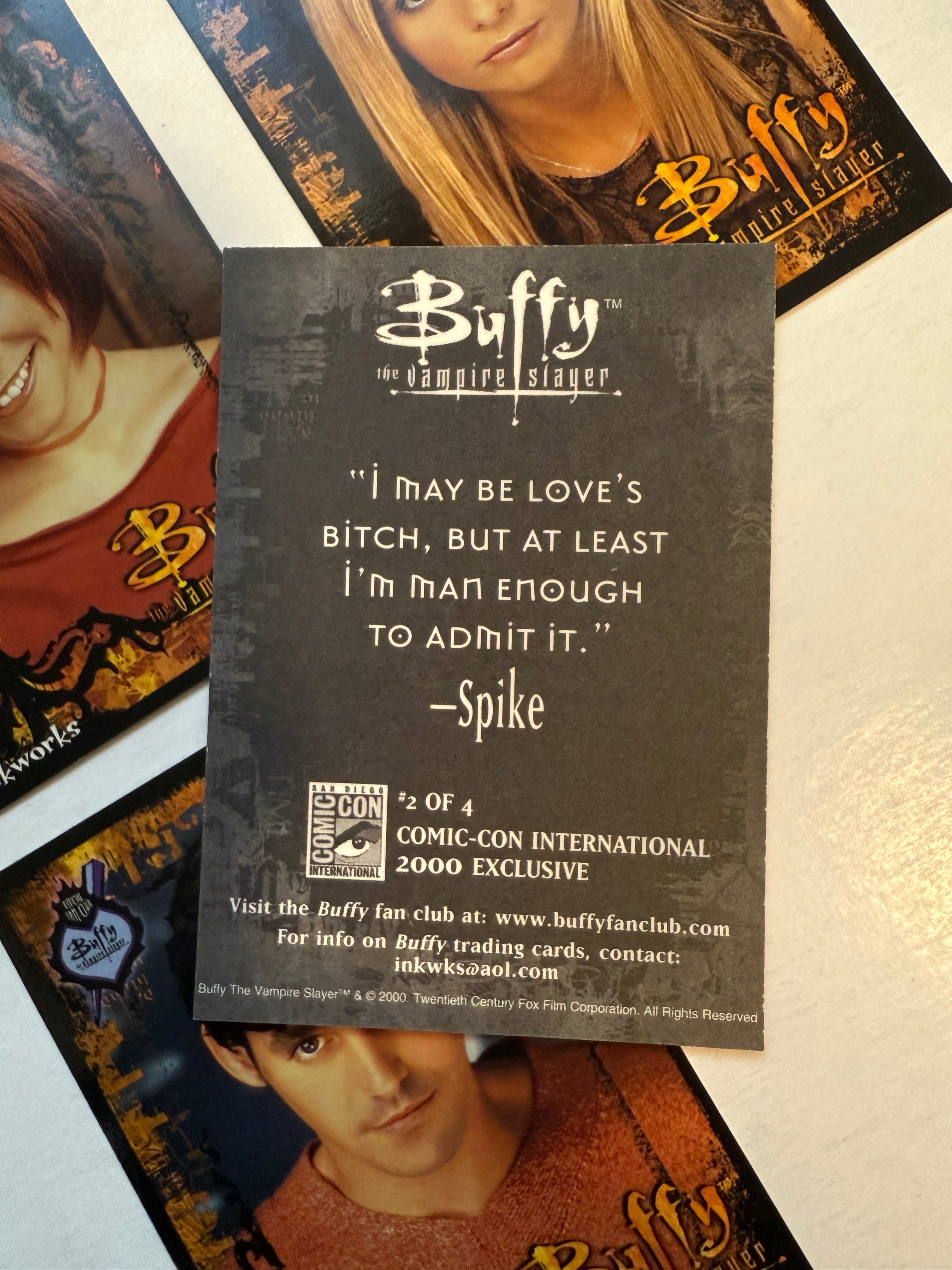 Buffy the Vampire Slayer 4 cards rare issued set 2000