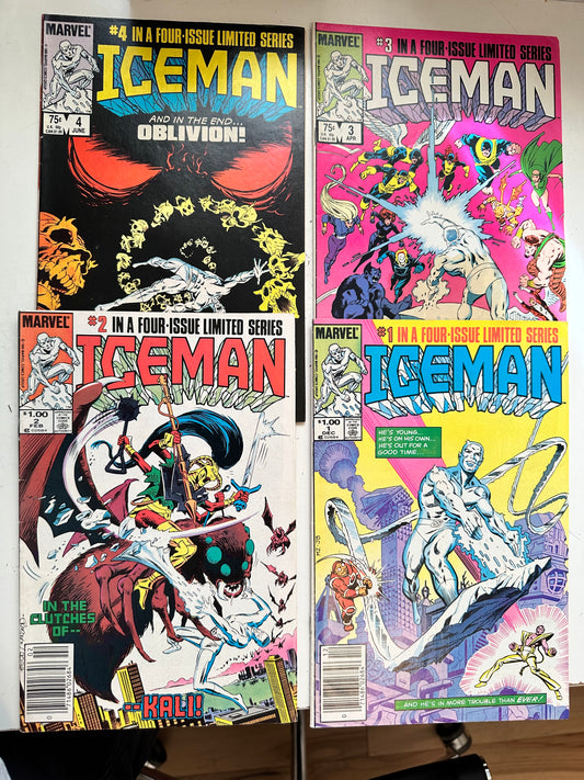 Marvel Iceman 4 comics mini set