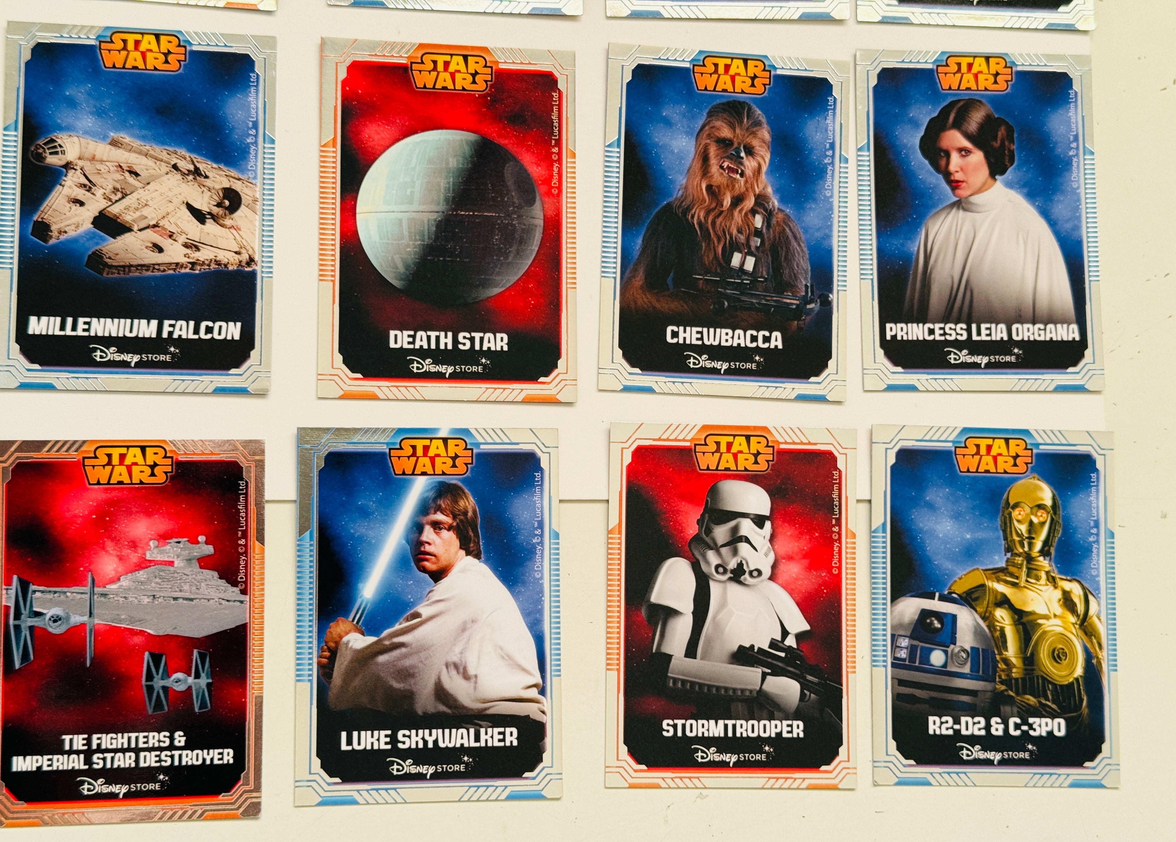 Star Wars Disney stores UK only issued cards set 2014