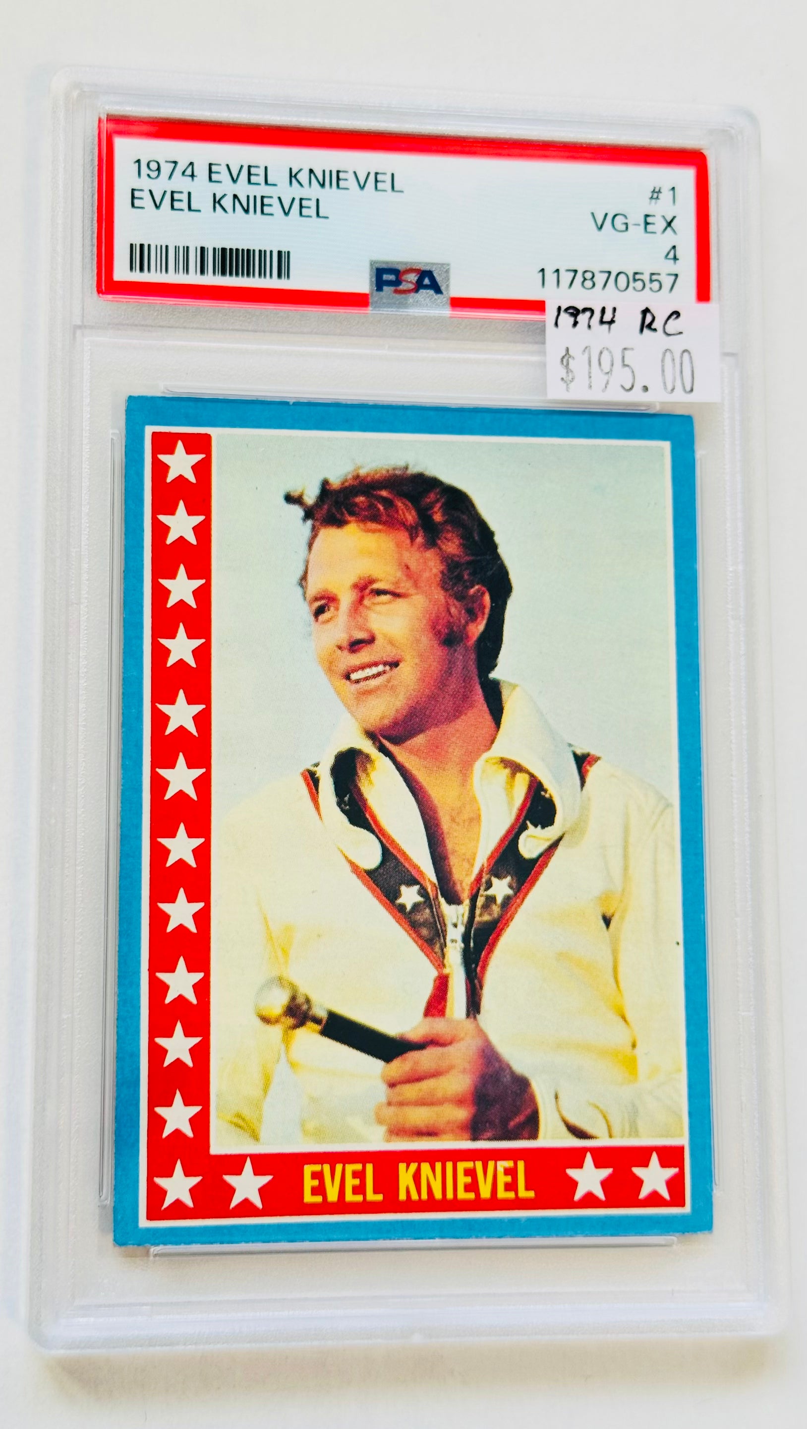 Evel Knievel rare rookie PSA graded card 1974