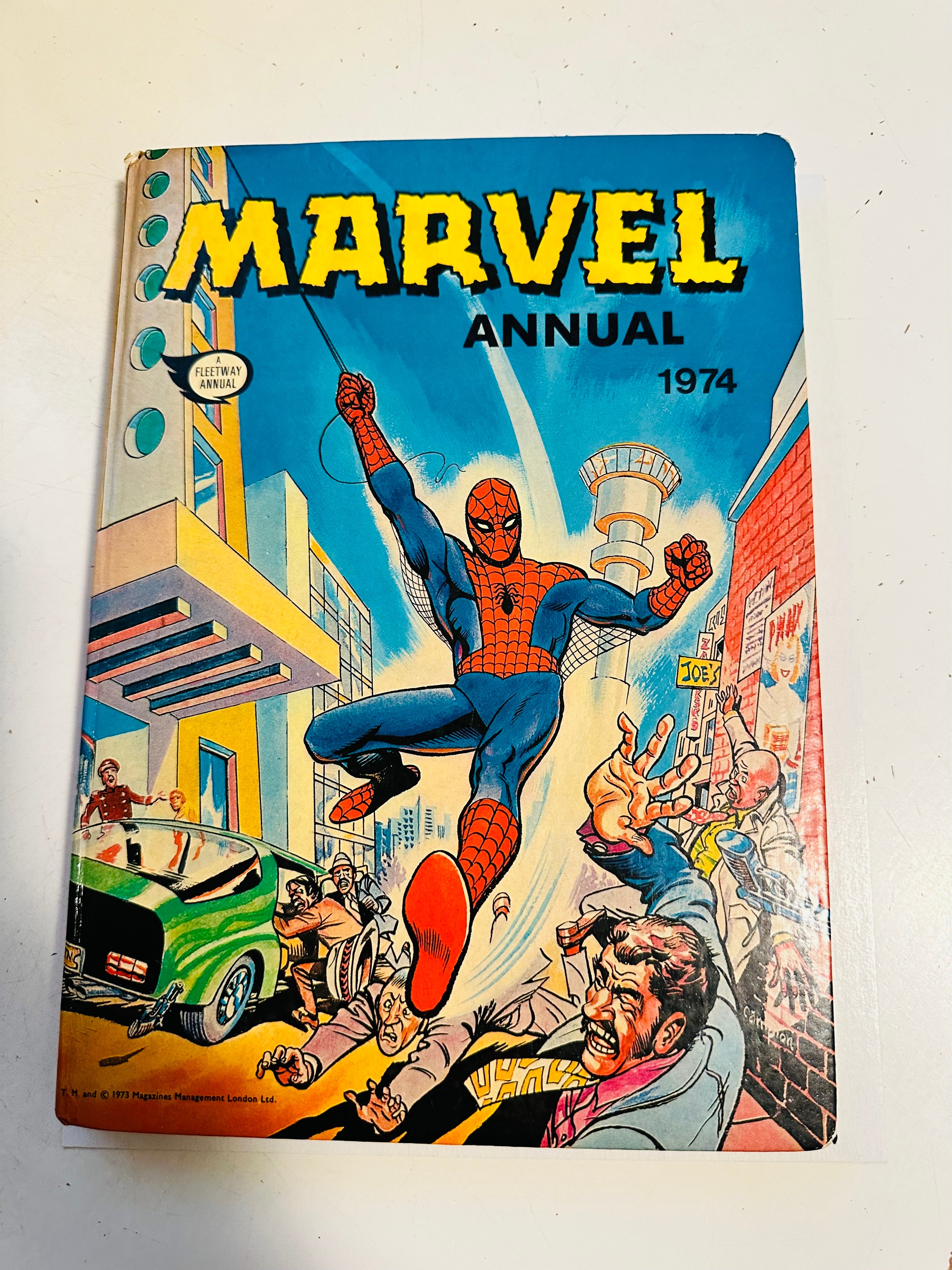 Marvel annual Spider-Man, rare, large format, comic book, UK, version 1974