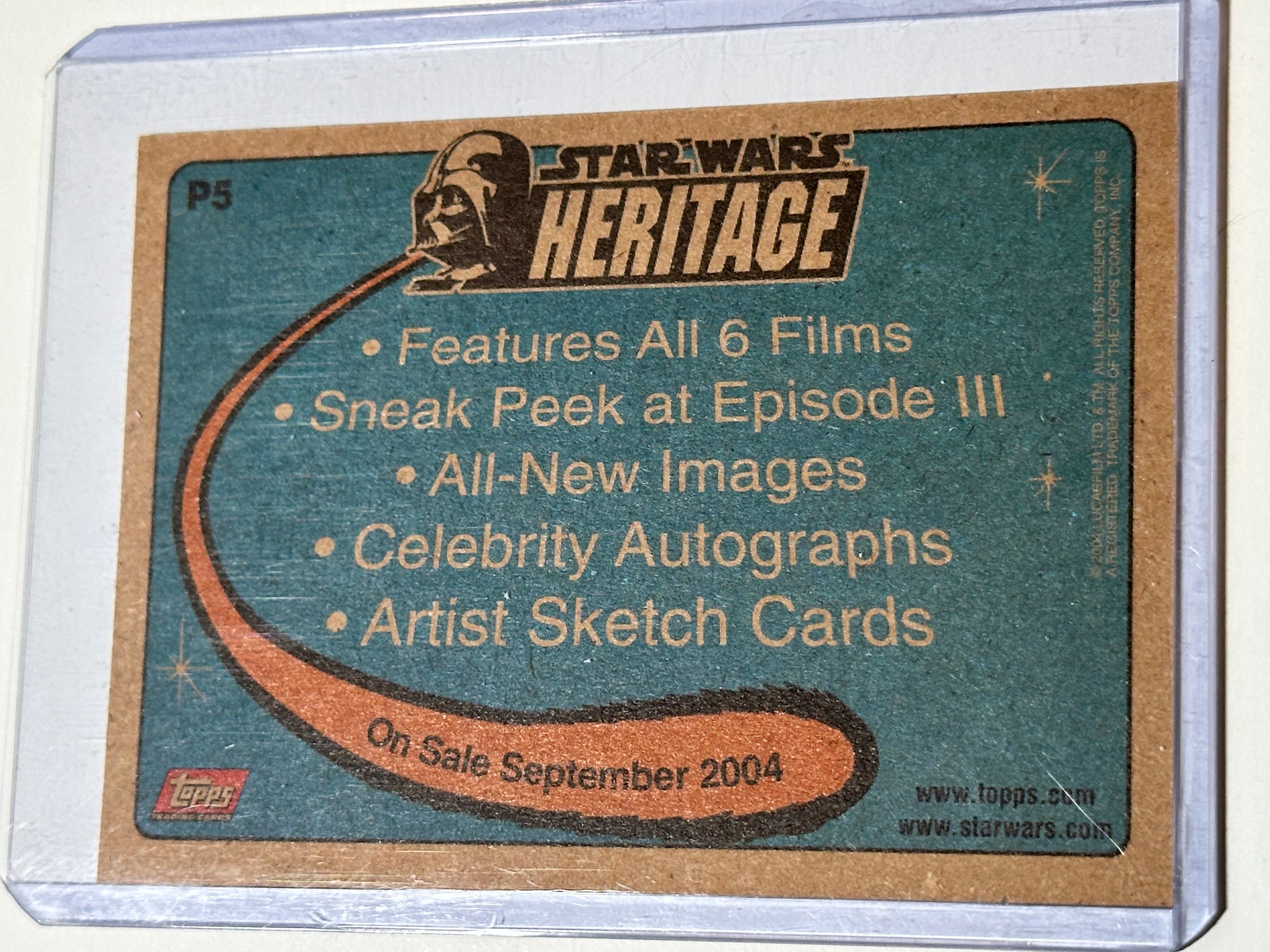 Star Wars Topps Heritage promo card 2004