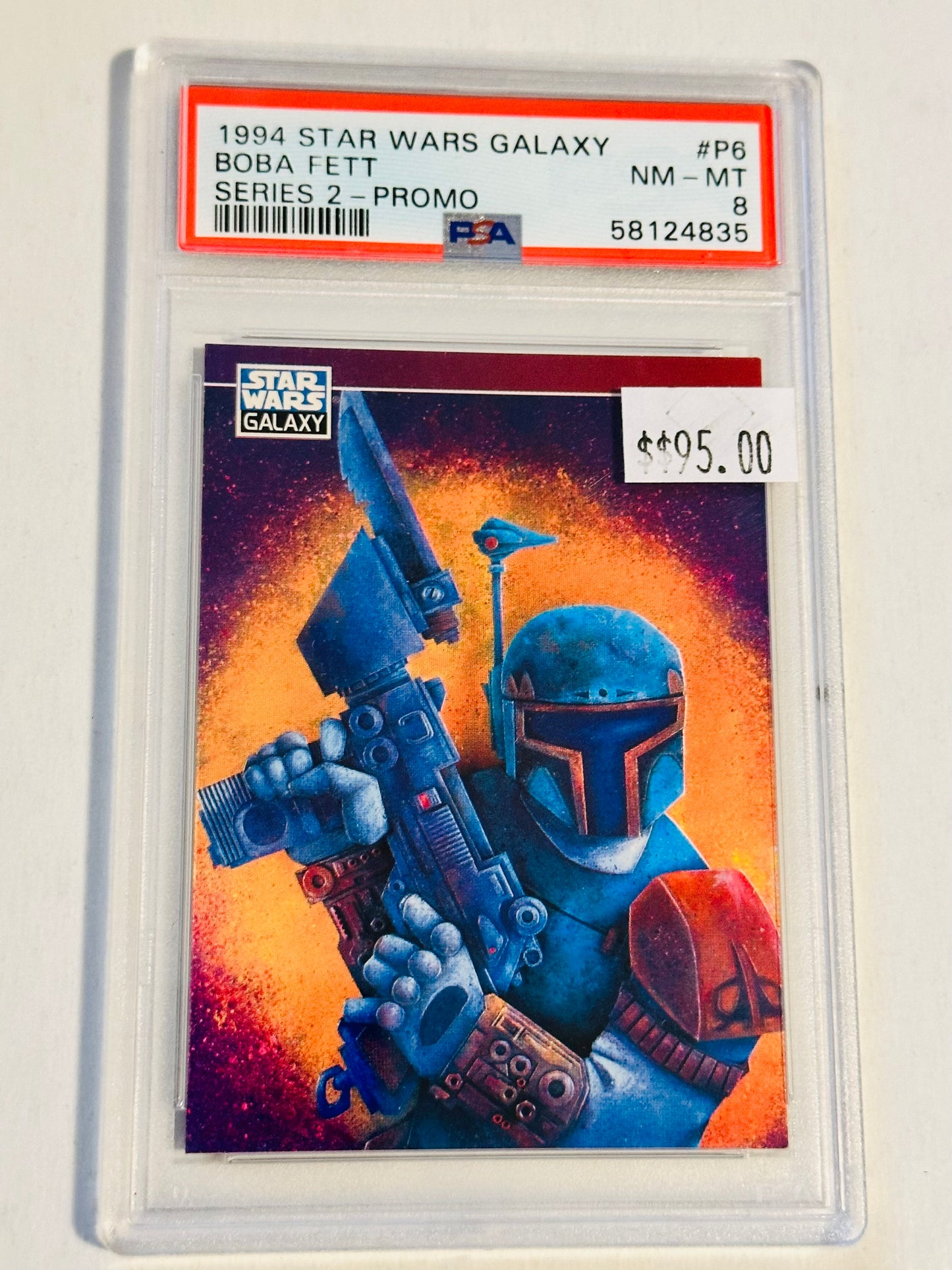 Star Wars, Galaxy, rare Boba Fett, limited issued promo card, high-grade PSA