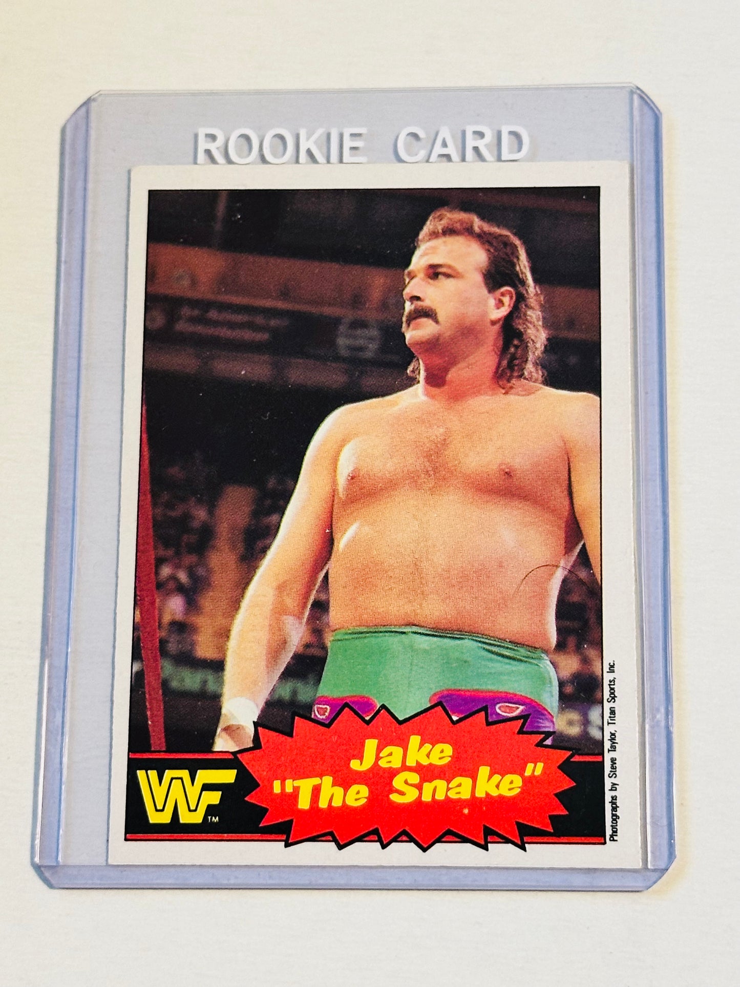 Wrestling legend, Jake, the snake Roberts Opc rookie card, 1985