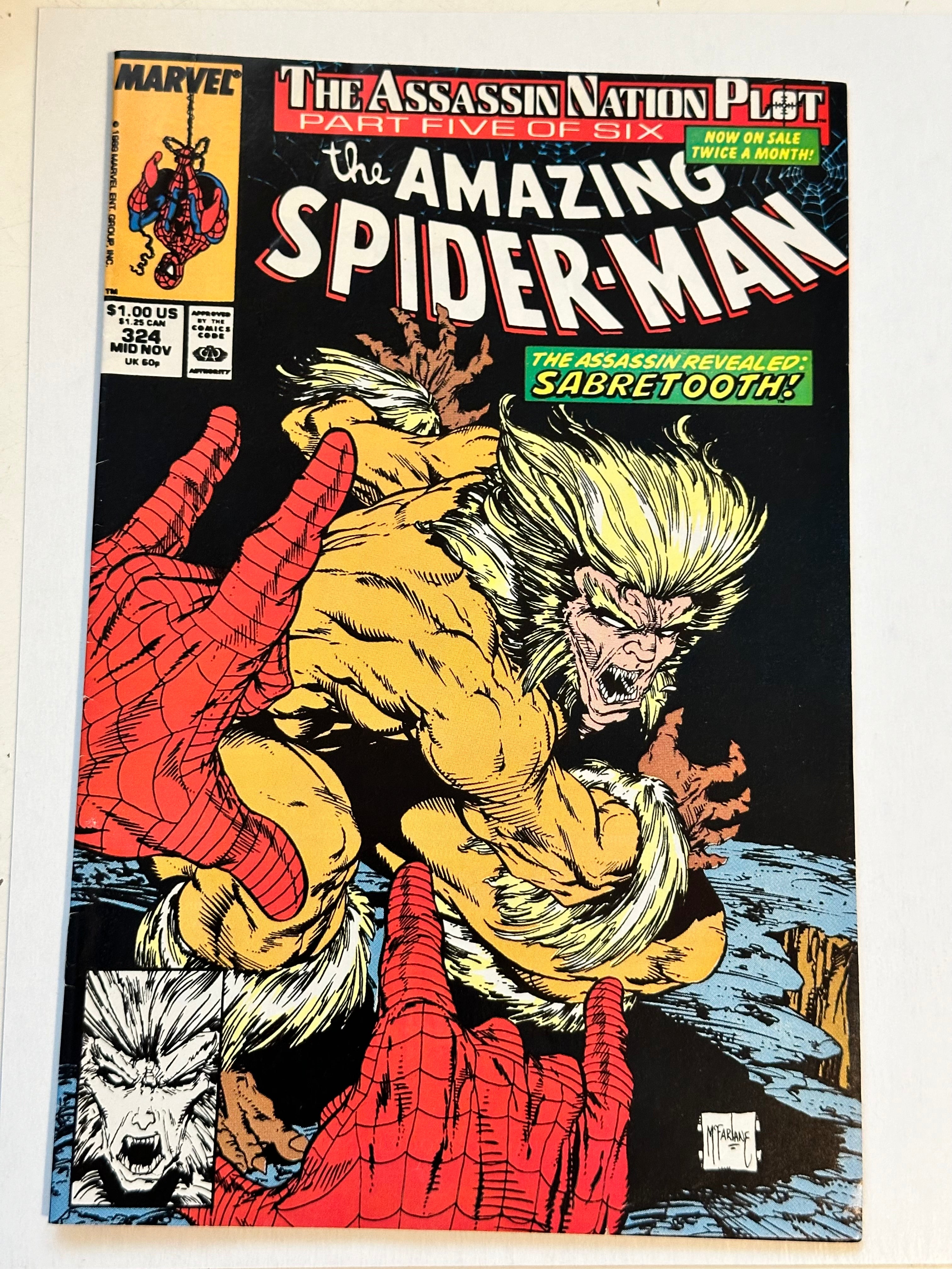 Amazing Spider-Man number 324 high-grade condition comic book