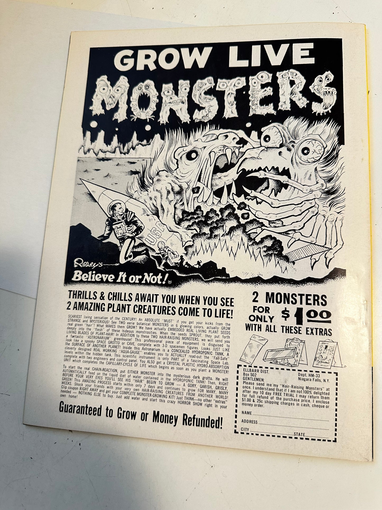 Monster World #3 rare high grade condition magazine issue 1965