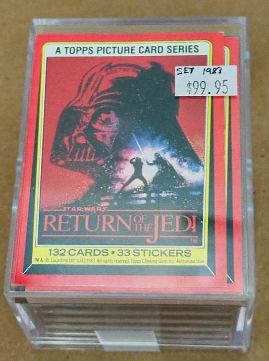 Star Wars Return of the Jedi Topps high grade condition cards set 1983