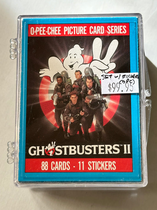 Ghostbusters 2 movie rarer version Opc Canadian cards and stickers set 1989